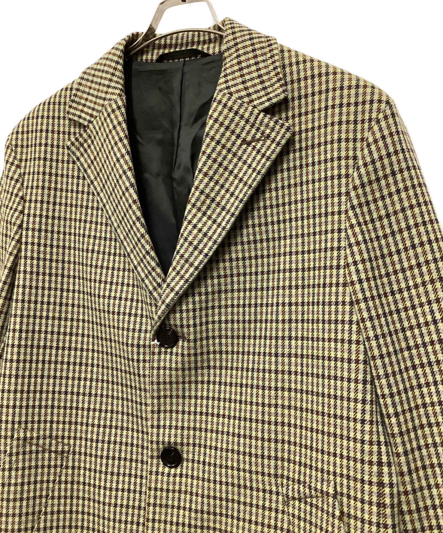 Acne studios (アクネストゥディオス) OVIDIUS VICHY CHECK COAT イエロー×グリーン×ブラウン サイズ:46