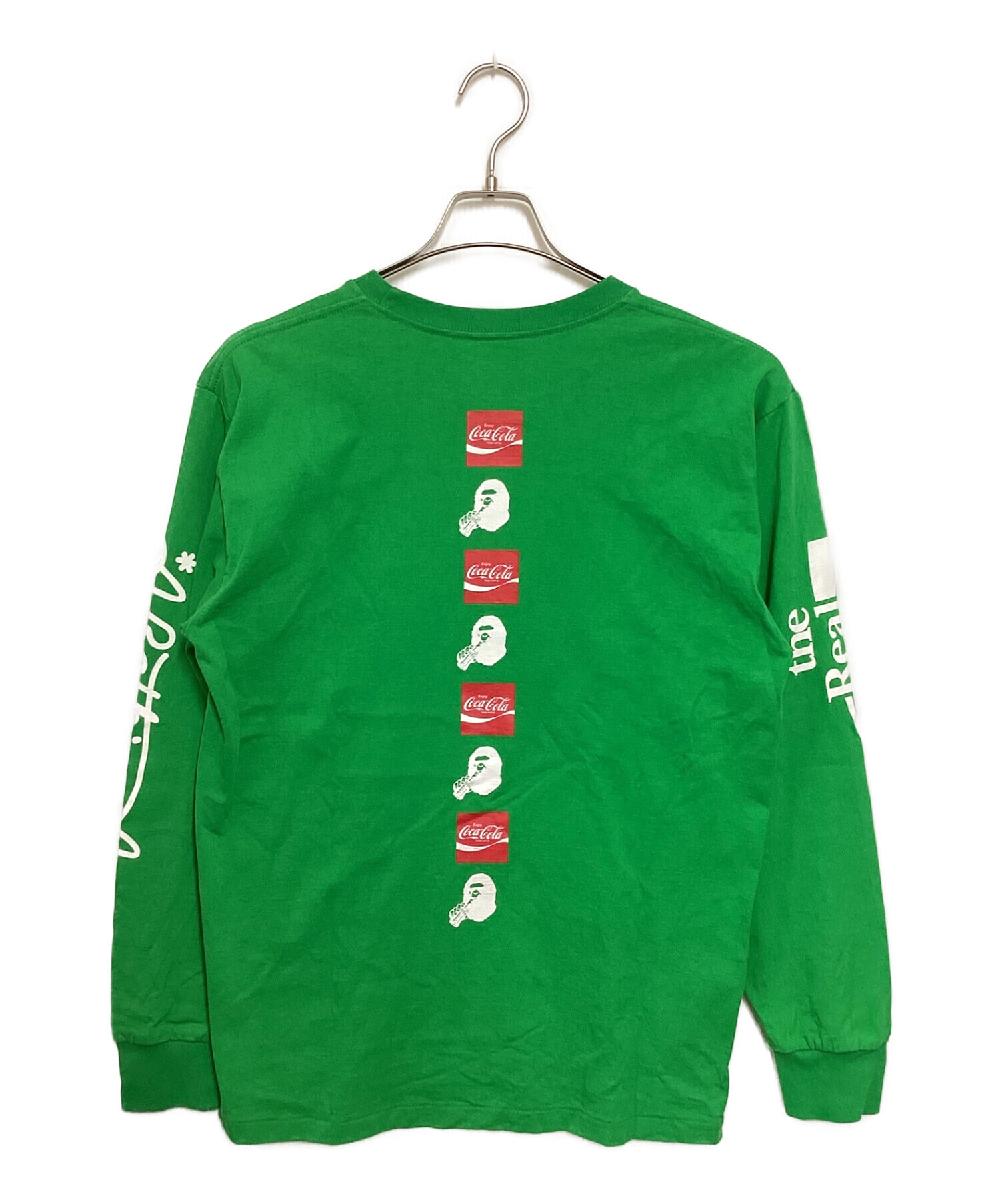 中古・古着通販】A BATHING APE (アベイシングエイプ) Coca Cola (コカコーラ) プリントカットソー グリーン サイズ:L｜ブランド・古着通販  トレファク公式【TREFAC FASHION】スマホサイト