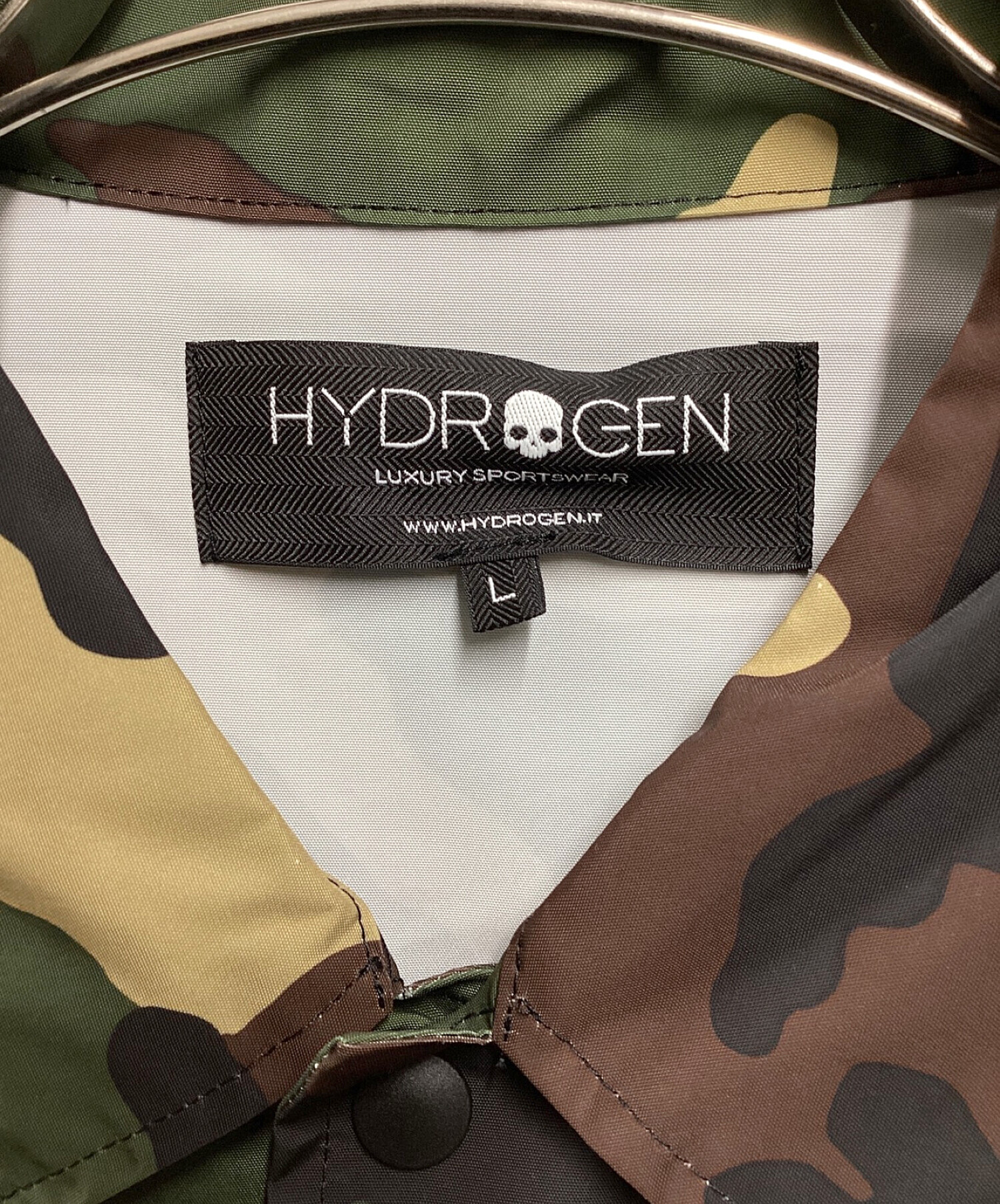 HYDROGEN (ハイドロゲン) カモフラコーチジャケット オリーブ サイズ:L