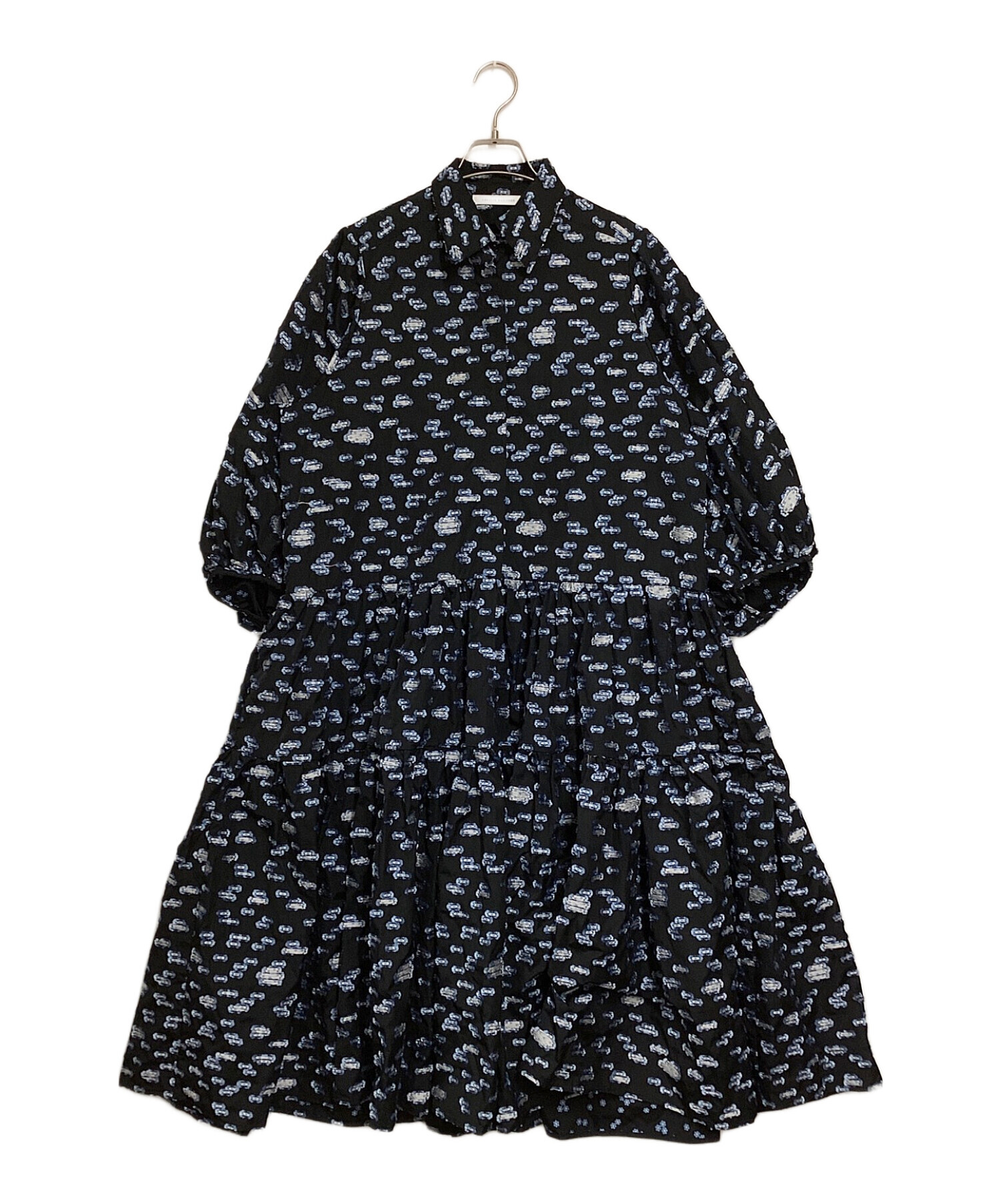 CECILIE BAHNSEN (セシリーバンセン) AMY DRESS ブラック×ブルー サイズ:US2