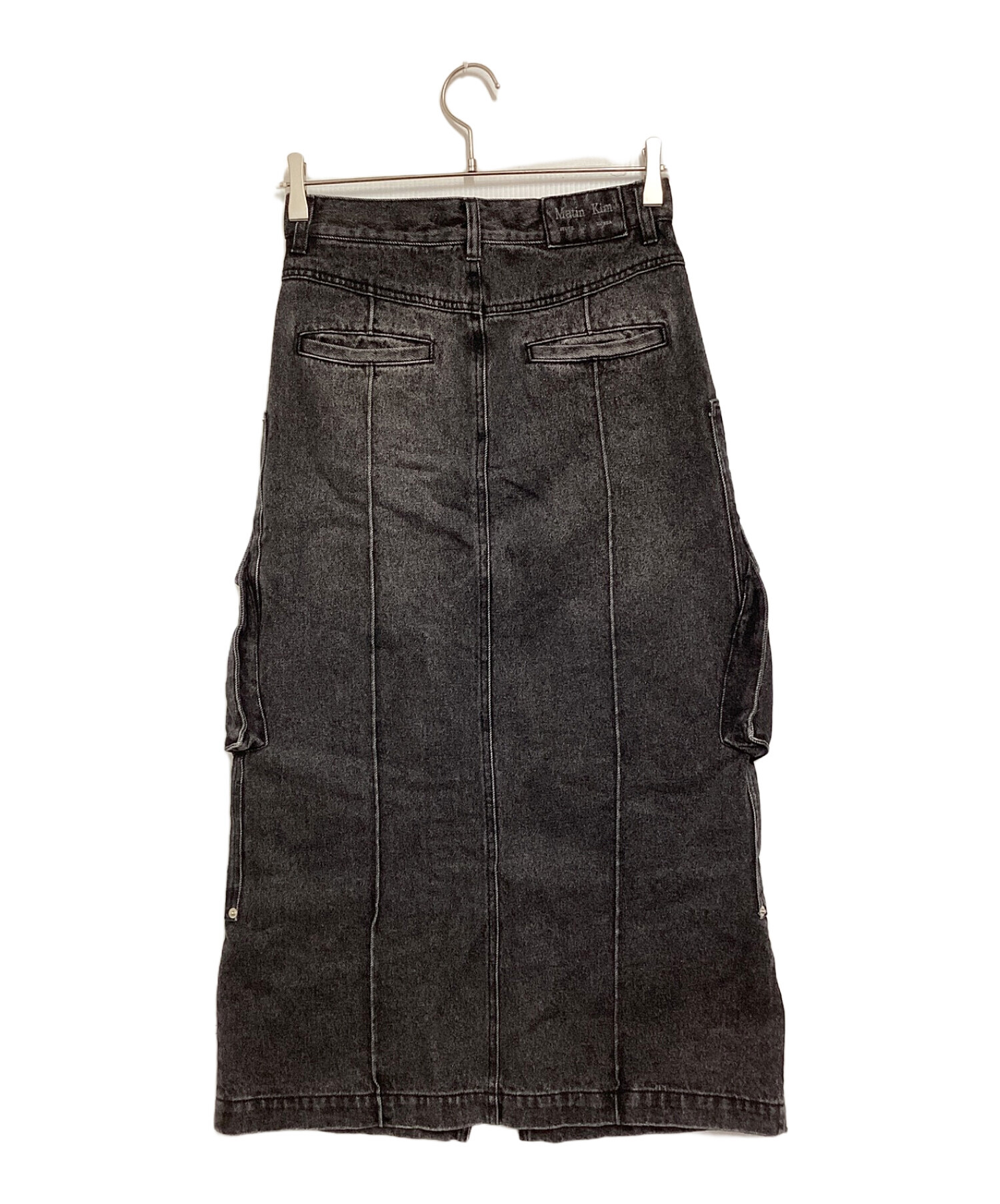 Matin Kim (マーティン・キム) DENIM CARGO LONG SKIRT ブラック サイズ:S