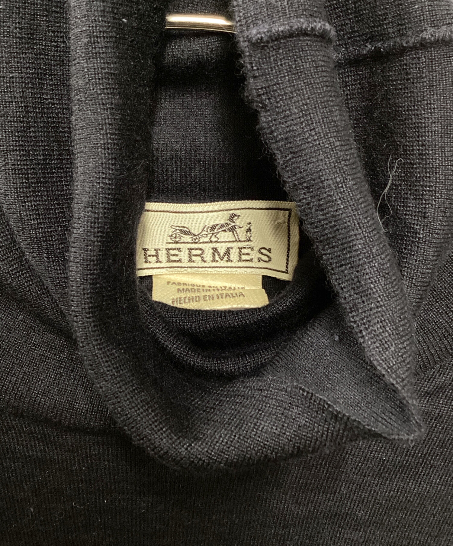 中古・古着通販】HERMES (エルメス) カシミヤシルクタートルネックニット ネイビー サイズ:L｜ブランド・古着通販 トレファク公式【TREFAC  FASHION】スマホサイト