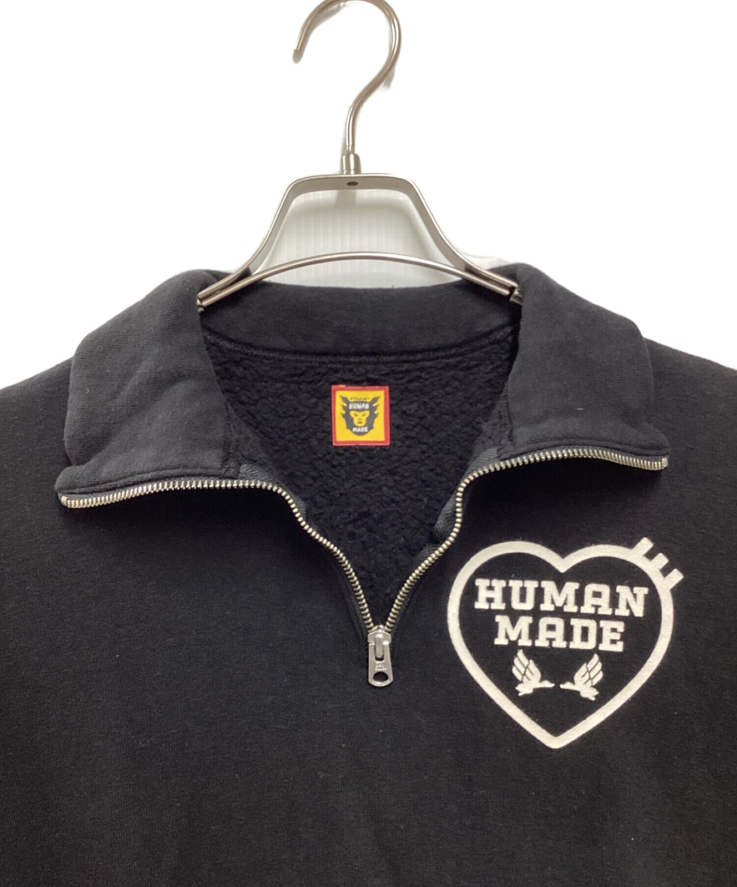 中古・古着通販】HUMAN MADE (ヒューマンメイド) Military Half-Zip Sweatshirt ブラック サイズ:S｜ブランド・ 古着通販 トレファク公式【TREFAC FASHION】スマホサイト