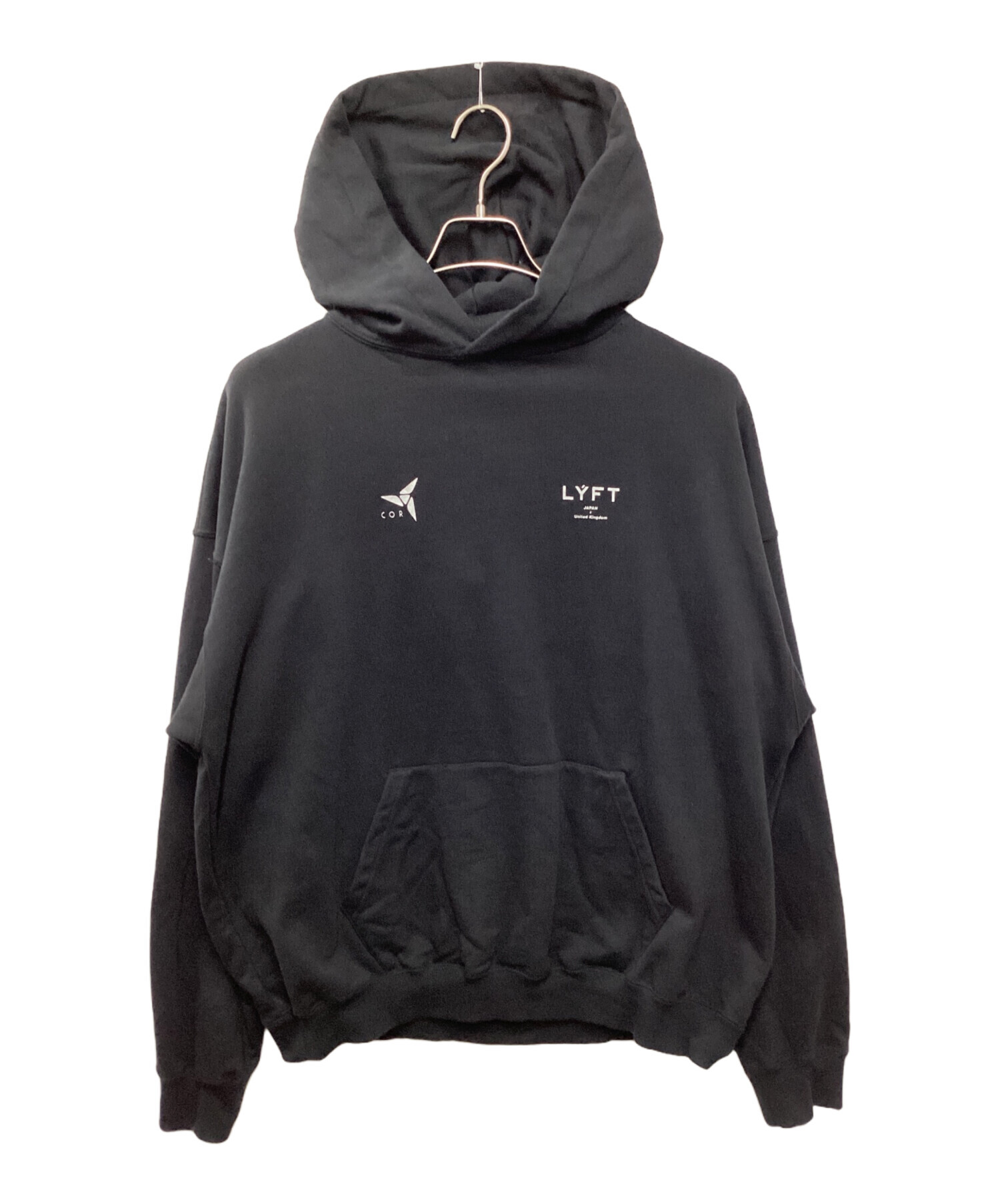 中古・古着通販】Lyft (リフト) COR (コル) LIMITED FLAG HOODIE ブラック サイズ:M｜ブランド・古着通販  トレファク公式【TREFAC FASHION】スマホサイト