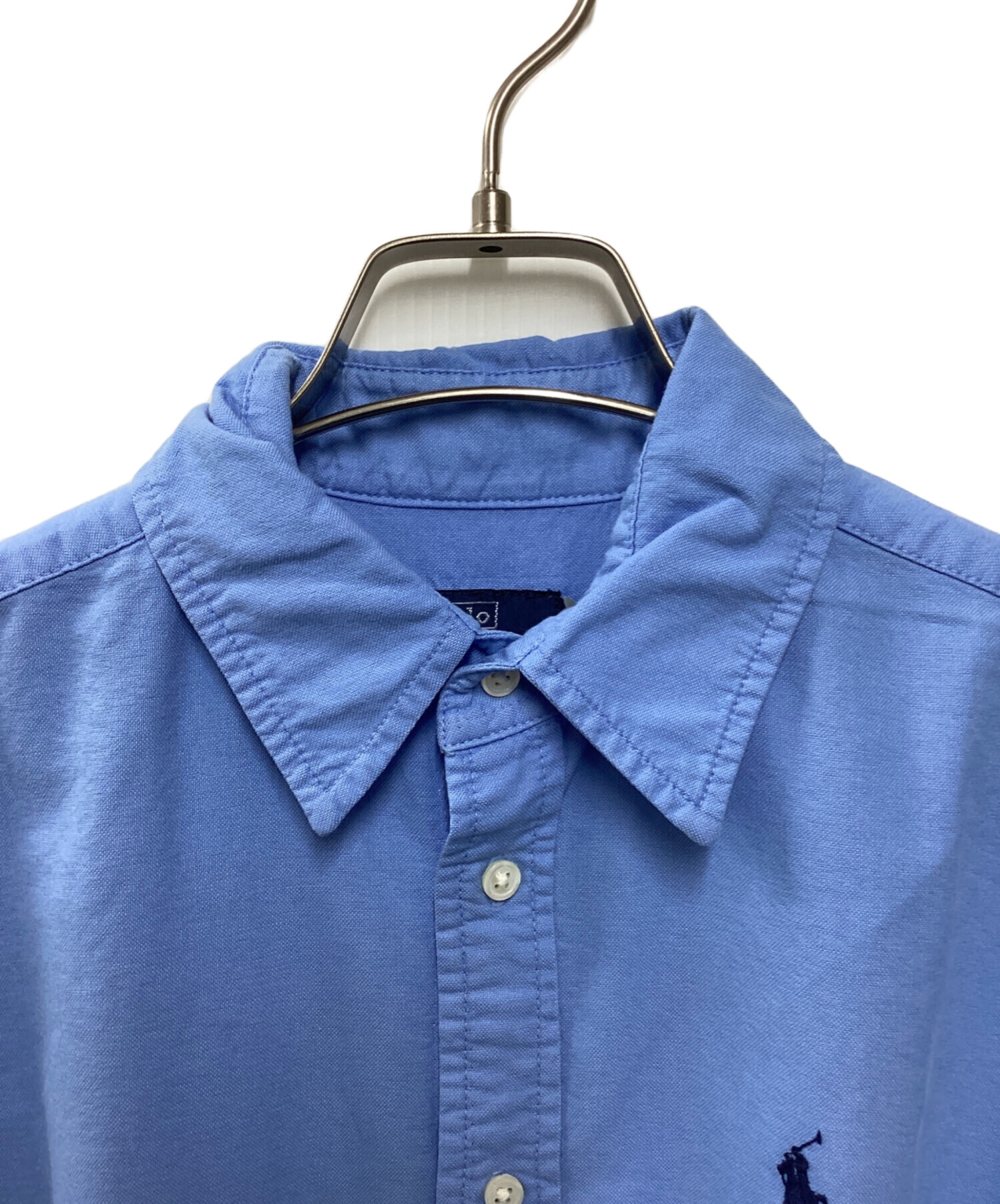 POLO RALPH LAUREN (ポロ・ラルフローレン) ベルト付シャツワンピース ブルー サイズ:2 未使用品