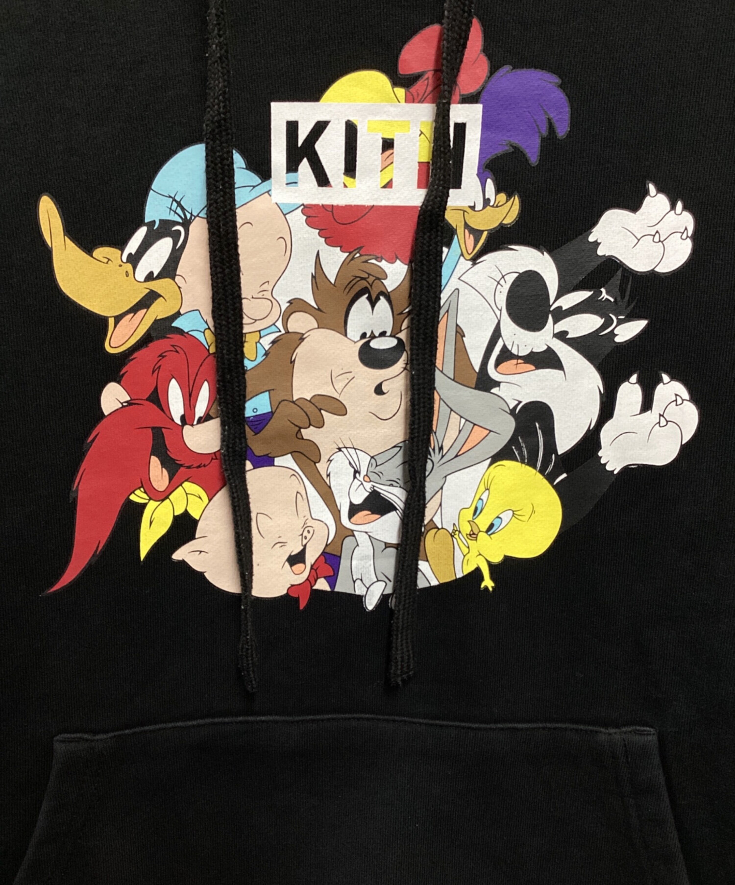 KITH (キス) LOONEY TUNES (ルーニーチューンズ) プルオーバーパーカー ブラック サイズ:M