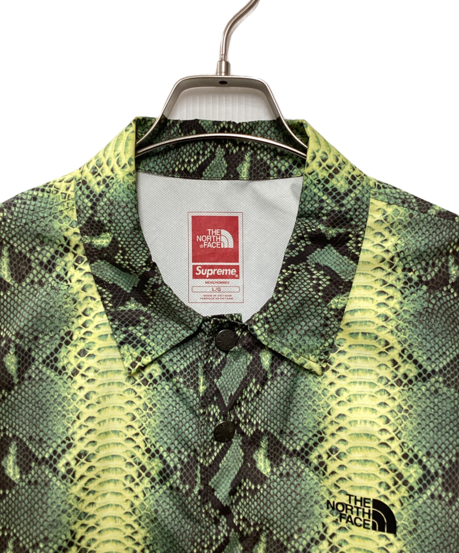 THE NORTH FACE (ザ ノース フェイス) SUPREME (シュプリーム) Snakeskin Taped Seam Coaches  Jacket グリーン サイズ:L