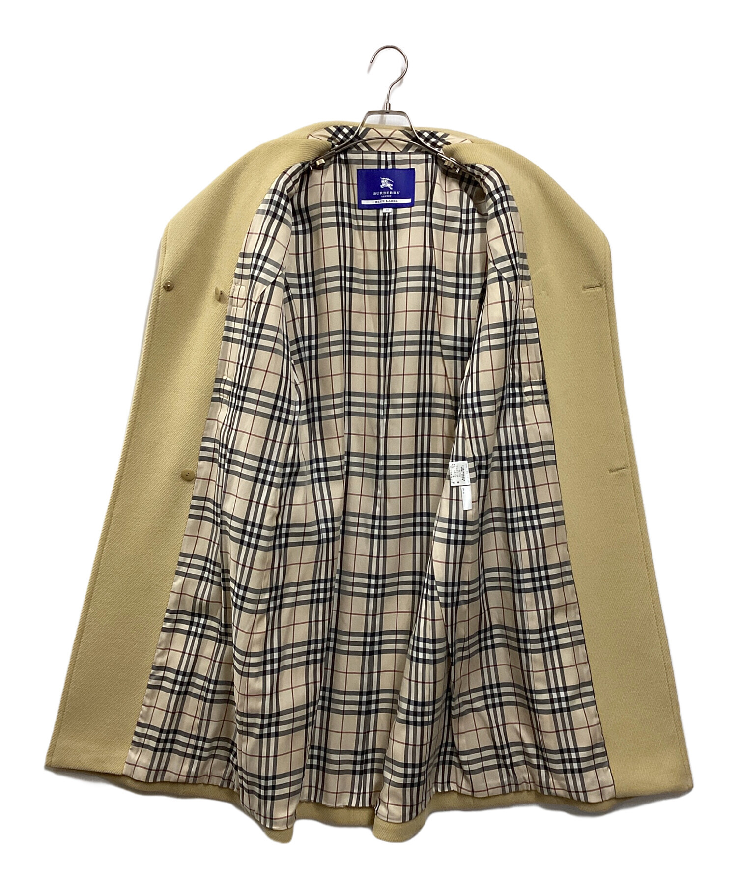 中古・古着通販】BURBERRY BLUE LABEL (バーバリーブルーレーベル) カシミヤブレンドダッフルコート ベージュ  サイズ:38｜ブランド・古着通販 トレファク公式【TREFAC FASHION】スマホサイト