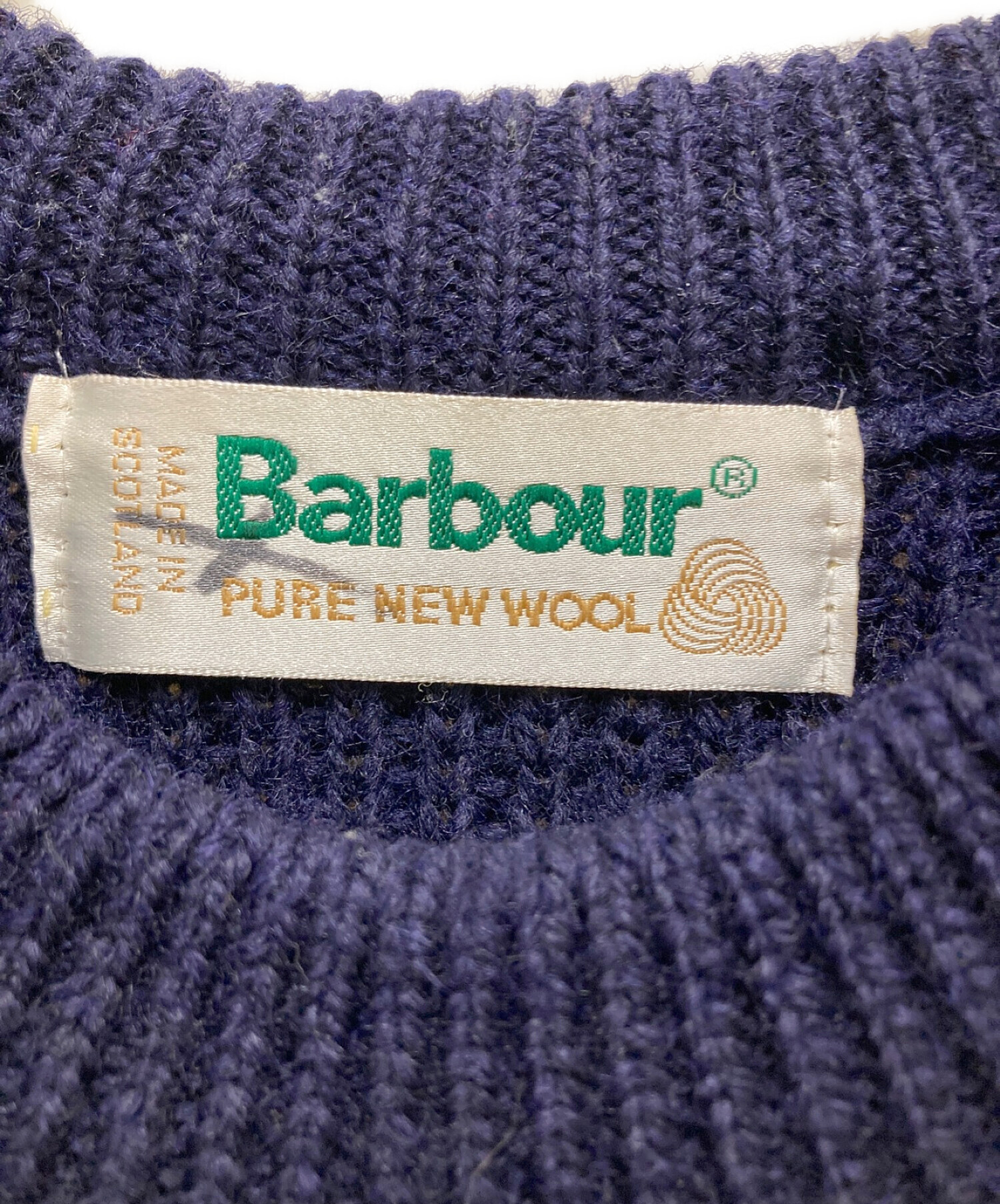 中古・古着通販】Barbour (バブアー) 90'ウールニット ネイビー サイズ