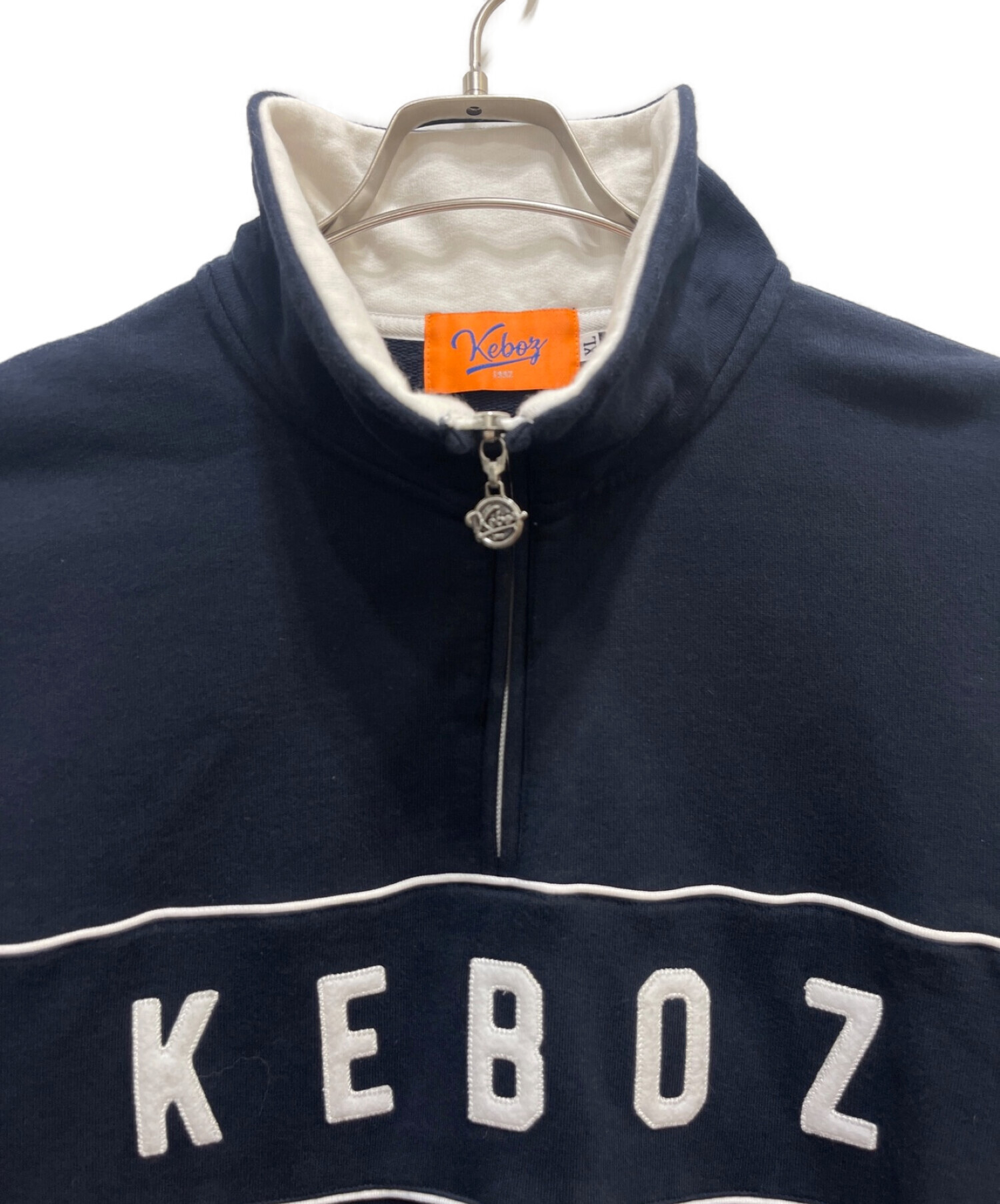 KEBOZ (ケボズ) ハーフジップロゴスウェット ネイビー サイズ:XL