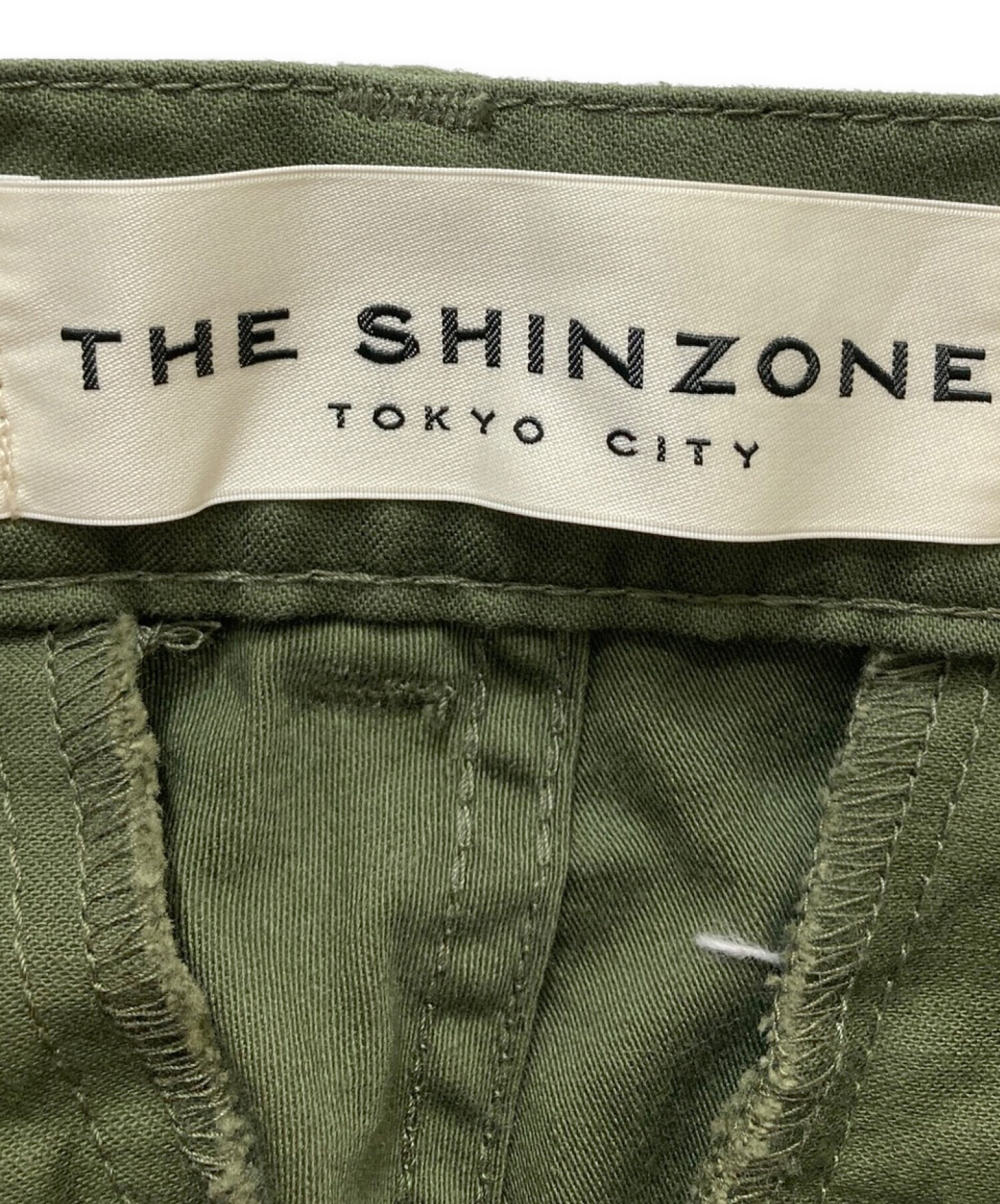 THE SHINZONE (ザ シンゾーン) ミリタリークロップドパンツ カーキ サイズ:36