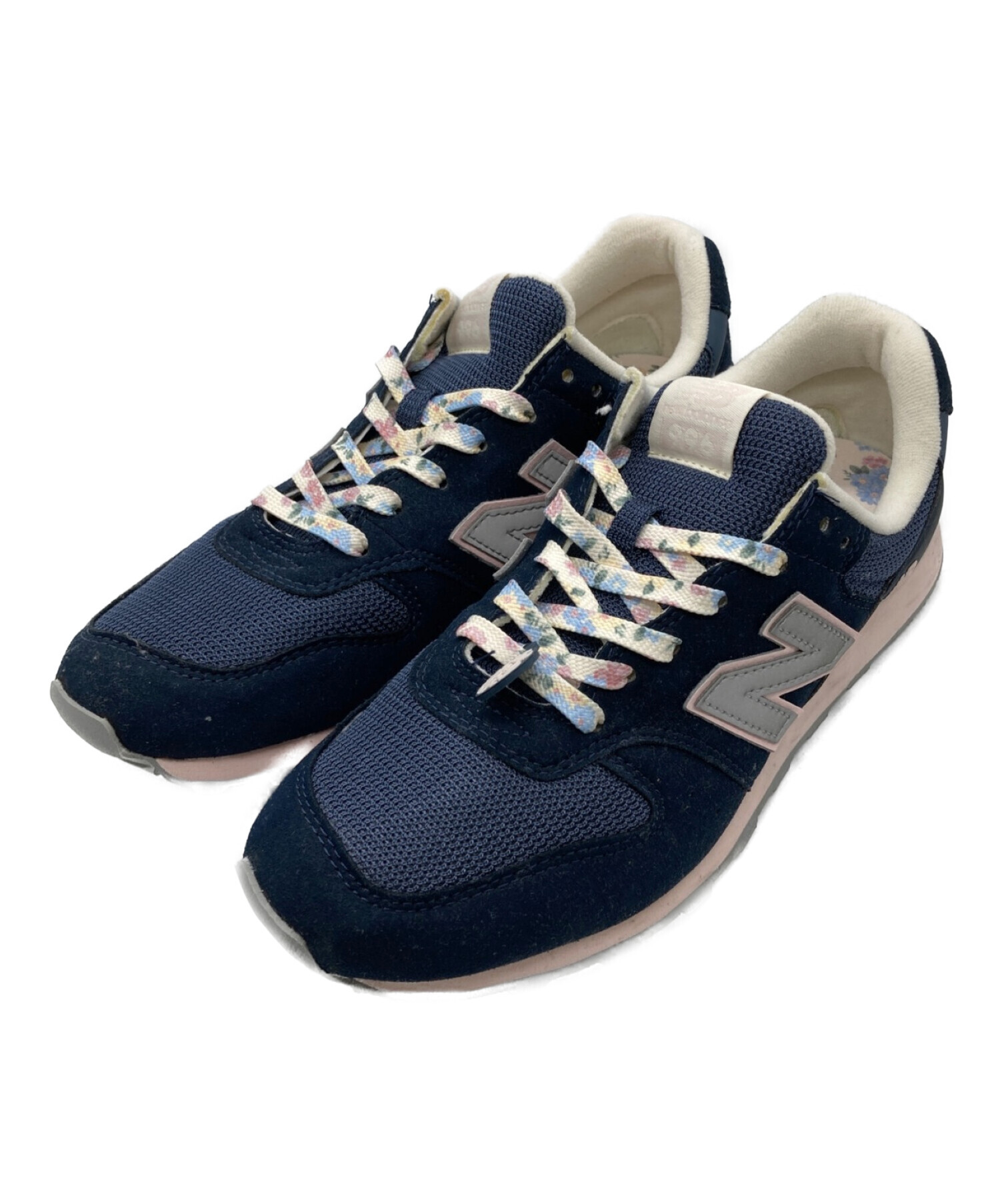 NEW BALANCE (ニューバランス) earth music & ecology (アース ミュージック＆エコロジー) スニーカー  ネイビー×ピンク サイズ:24.5