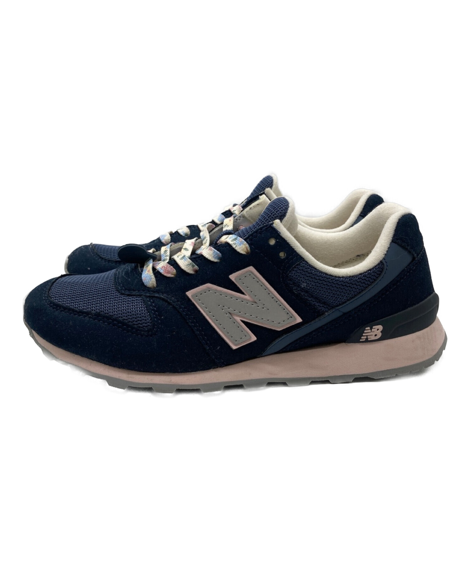 NEW BALANCE (ニューバランス) earth music & ecology (アース ミュージック＆エコロジー) スニーカー  ネイビー×ピンク サイズ:24.5