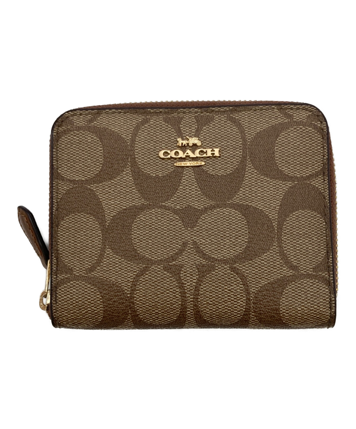 中古・古着通販】COACH (コーチ) 2つ折り財布 ブラウン｜ブランド