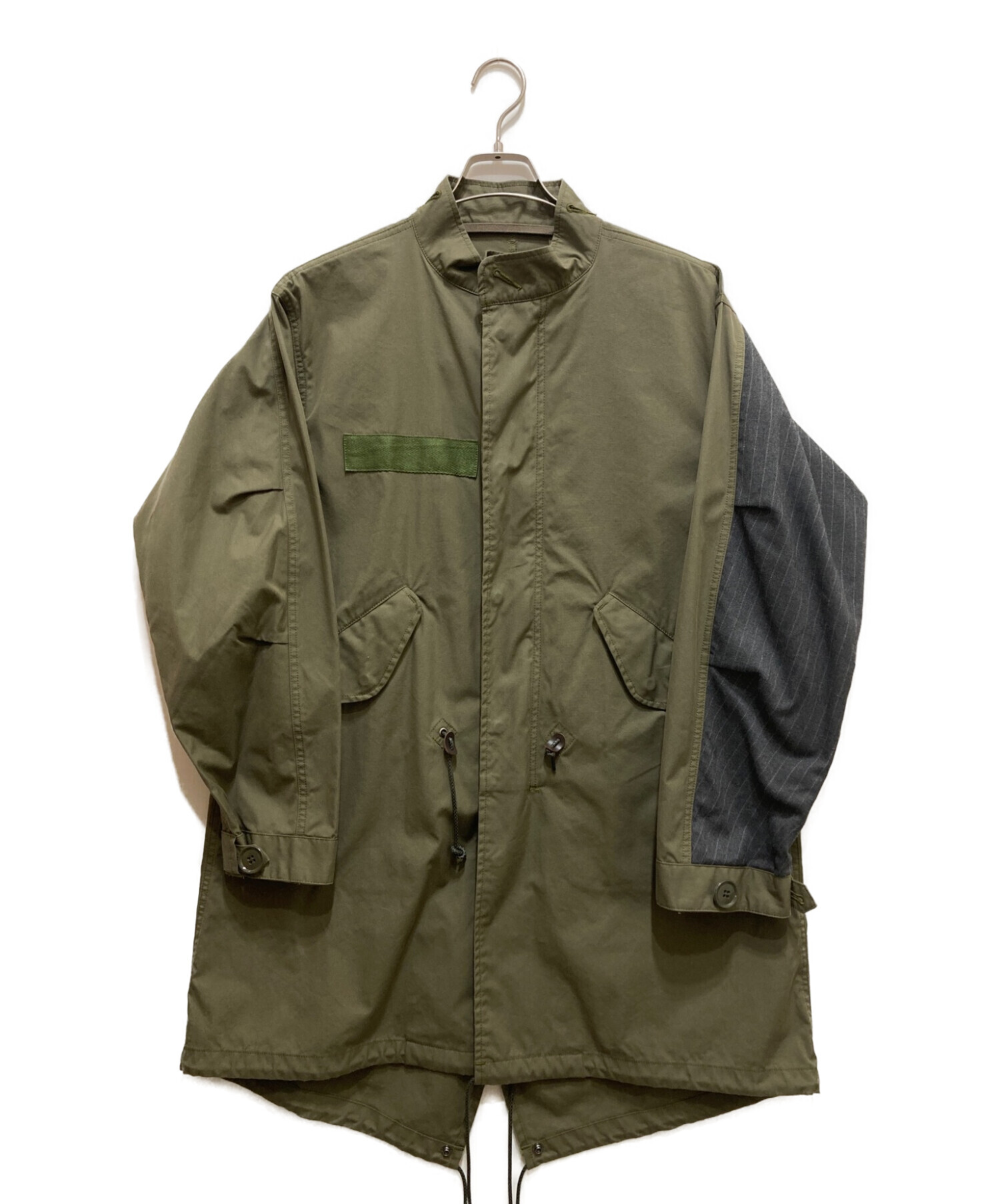 中古・古着通販】uniform experiment (ユニフォームエクスペリメント) SLEEVE PANELED MODS COAT カーキ  サイズ:1｜ブランド・古着通販 トレファク公式【TREFAC FASHION】スマホサイト