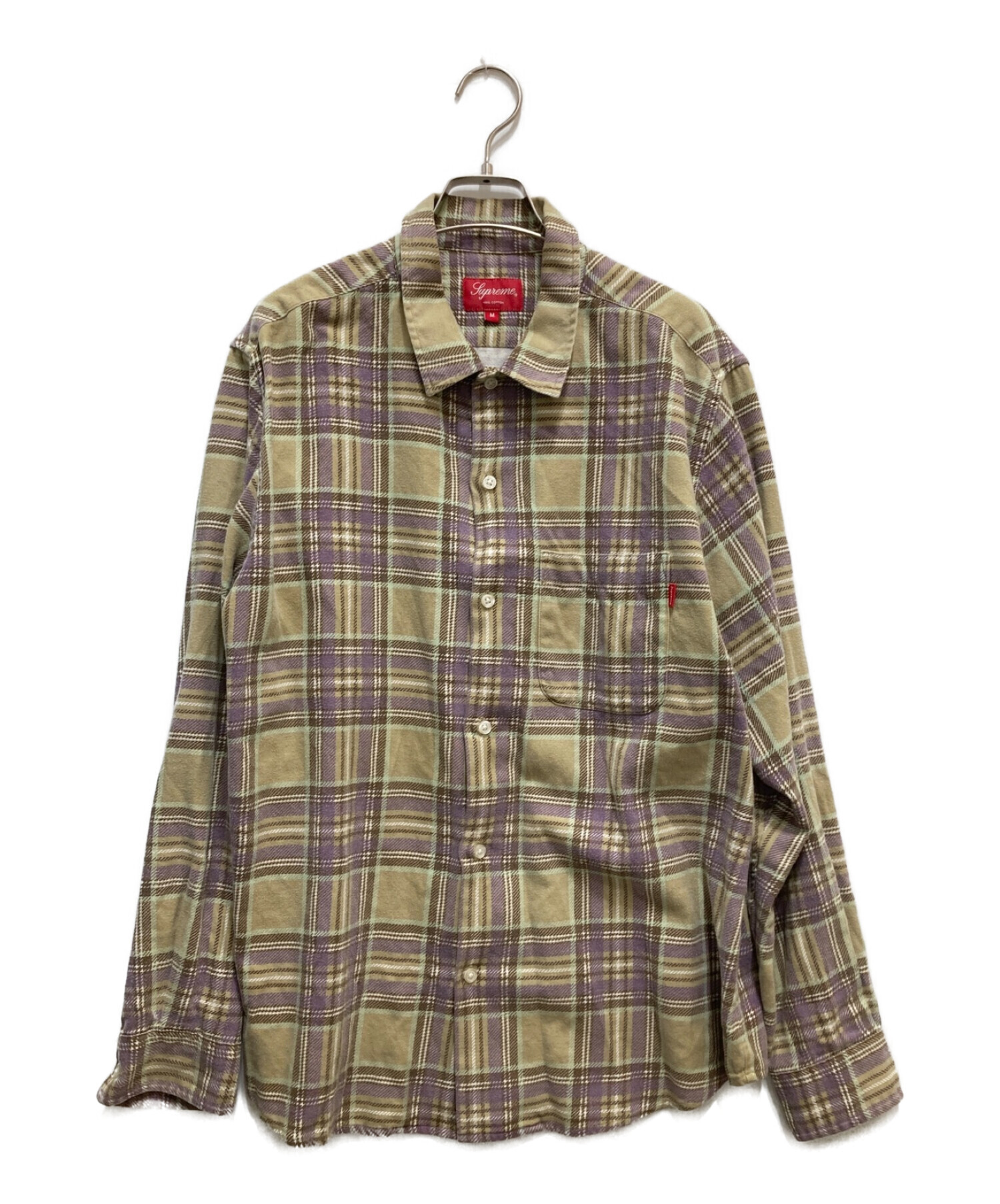 supreme printed plaid shirt 20ss flannel