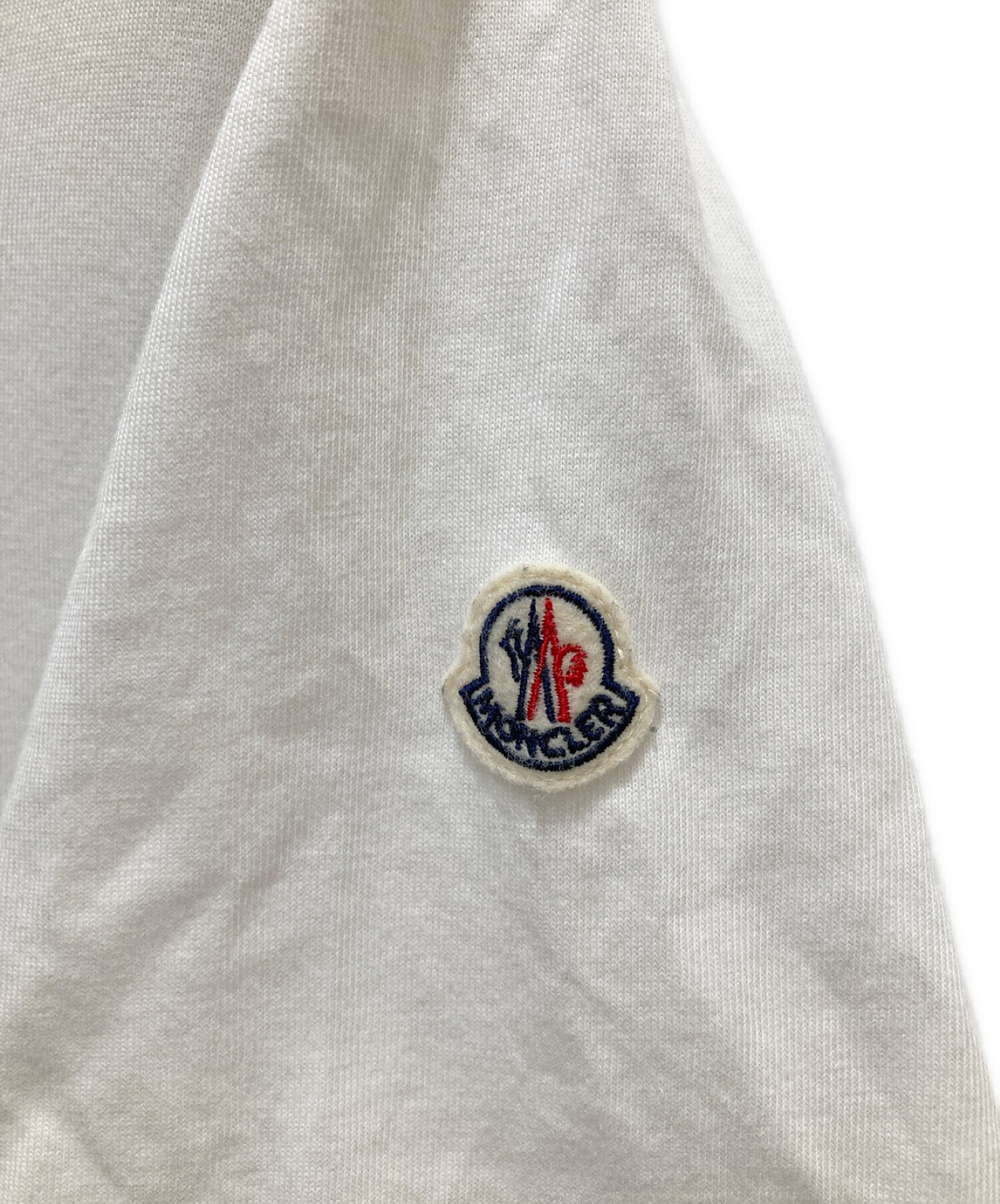 中古・古着通販】MONCLER (モンクレール) ロゴTシャツ ホワイト サイズ