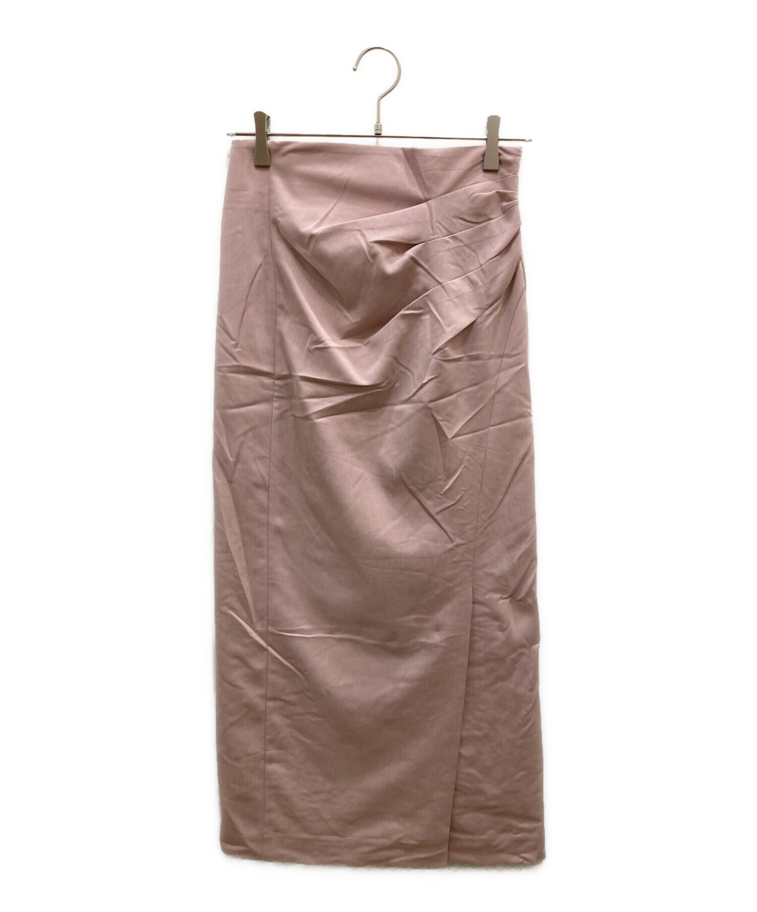 Apuweiser-riche (アプワイザーリッシェ) アシメドレープタイトスカート ピンク サイズ:2
