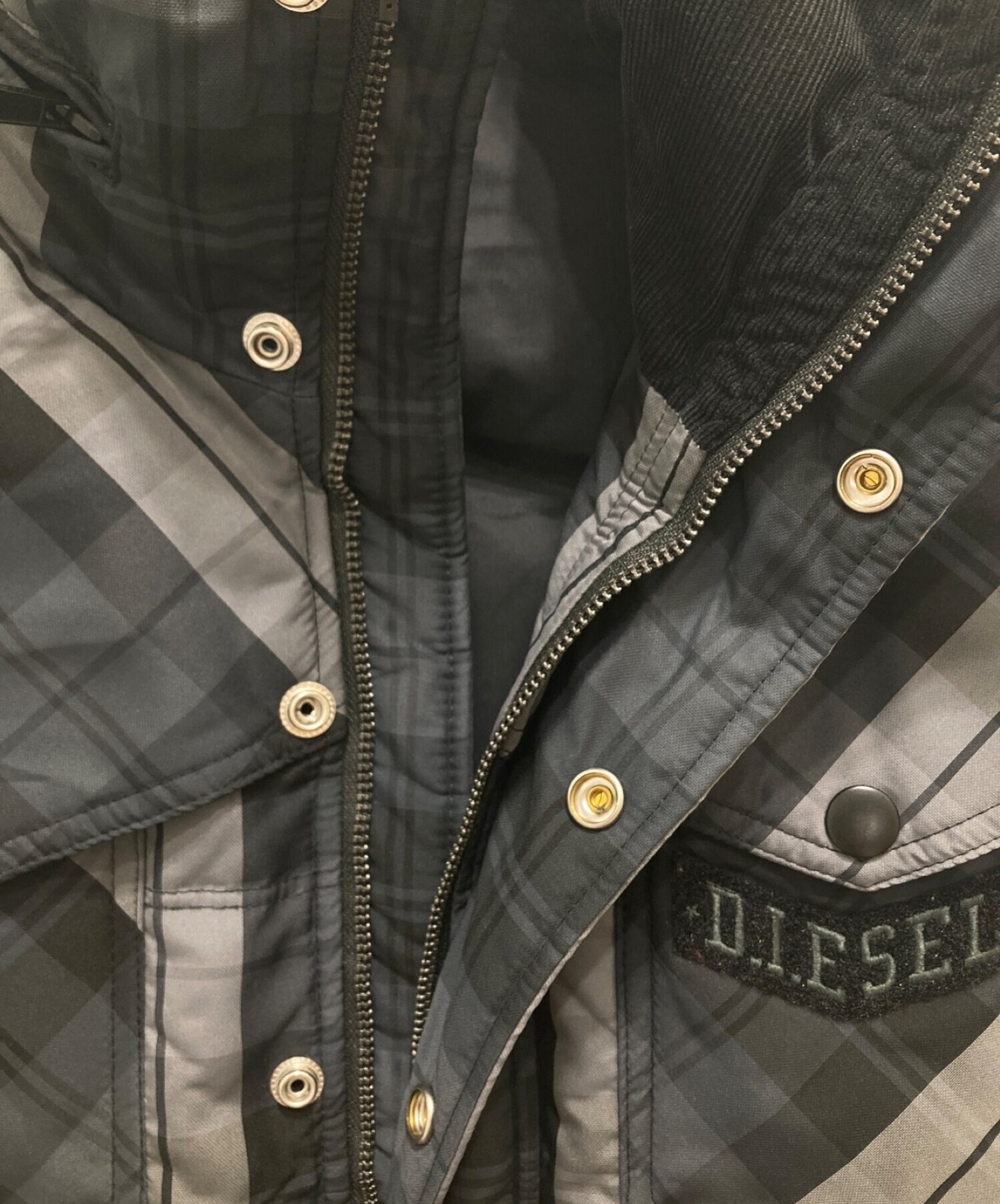 中古・古着通販】DIESEL (ディーゼル) ディーゼル ダウンベスト グレー