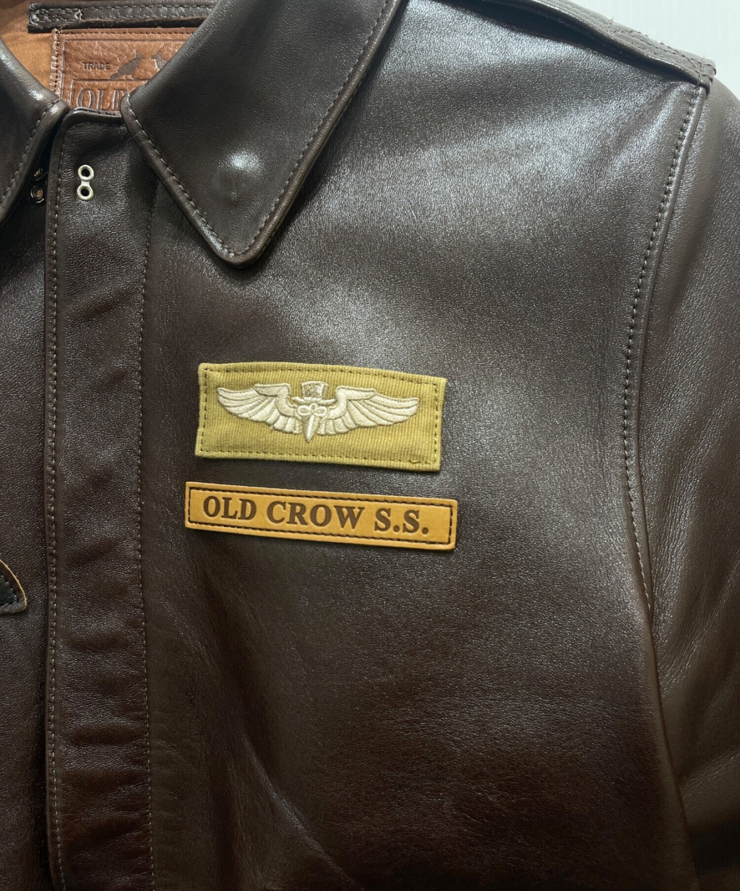 通販超特価Old Crow ショプコート　カバーオール　デニムジャケット　刺繍　Mサイズ ジャケット・アウター