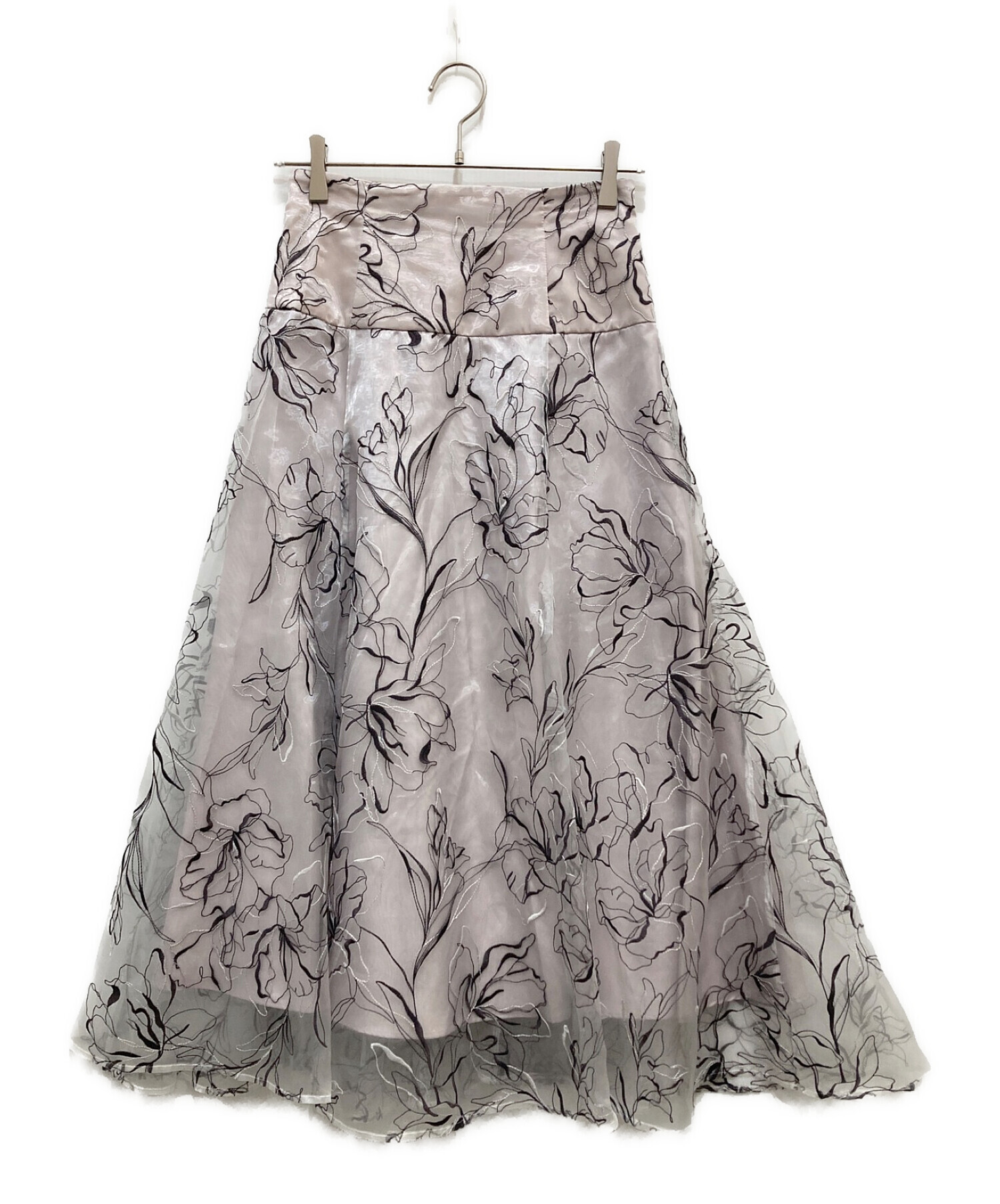 通販国産ピオニーライン刺繍スカート(タグ付き) スカート
