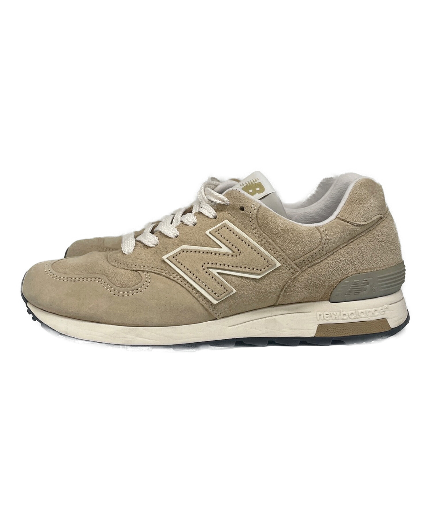 NEW BALANCE (ニューバランス) スウェードスニーカー ベージュ サイズ:25.5cm