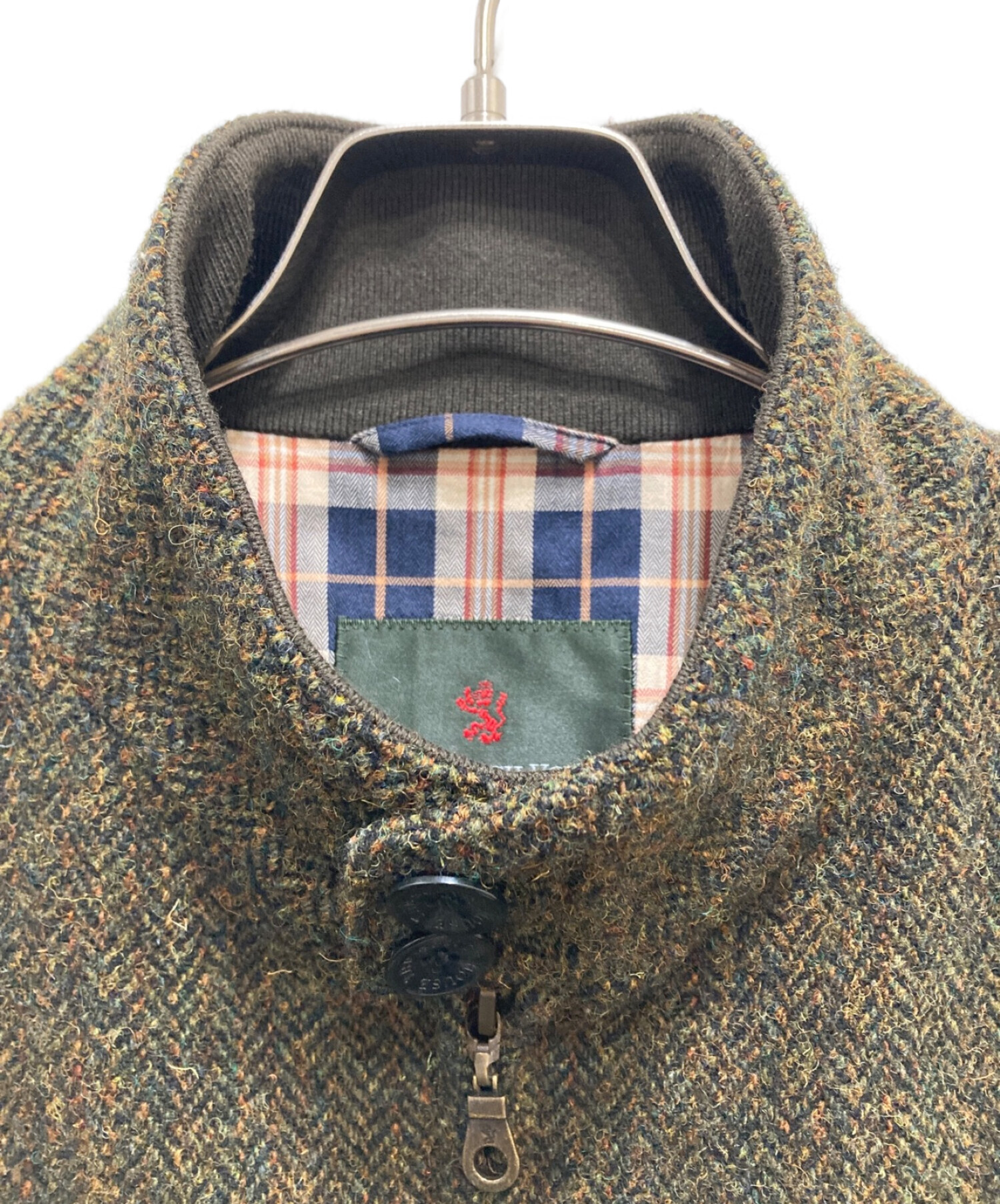 THE SCOTCH HOUSE (ザ スコッチハウス) Harris Tweed (ハリスツイード) G-9 ハリントンジャケット グリーン  サイズ:L