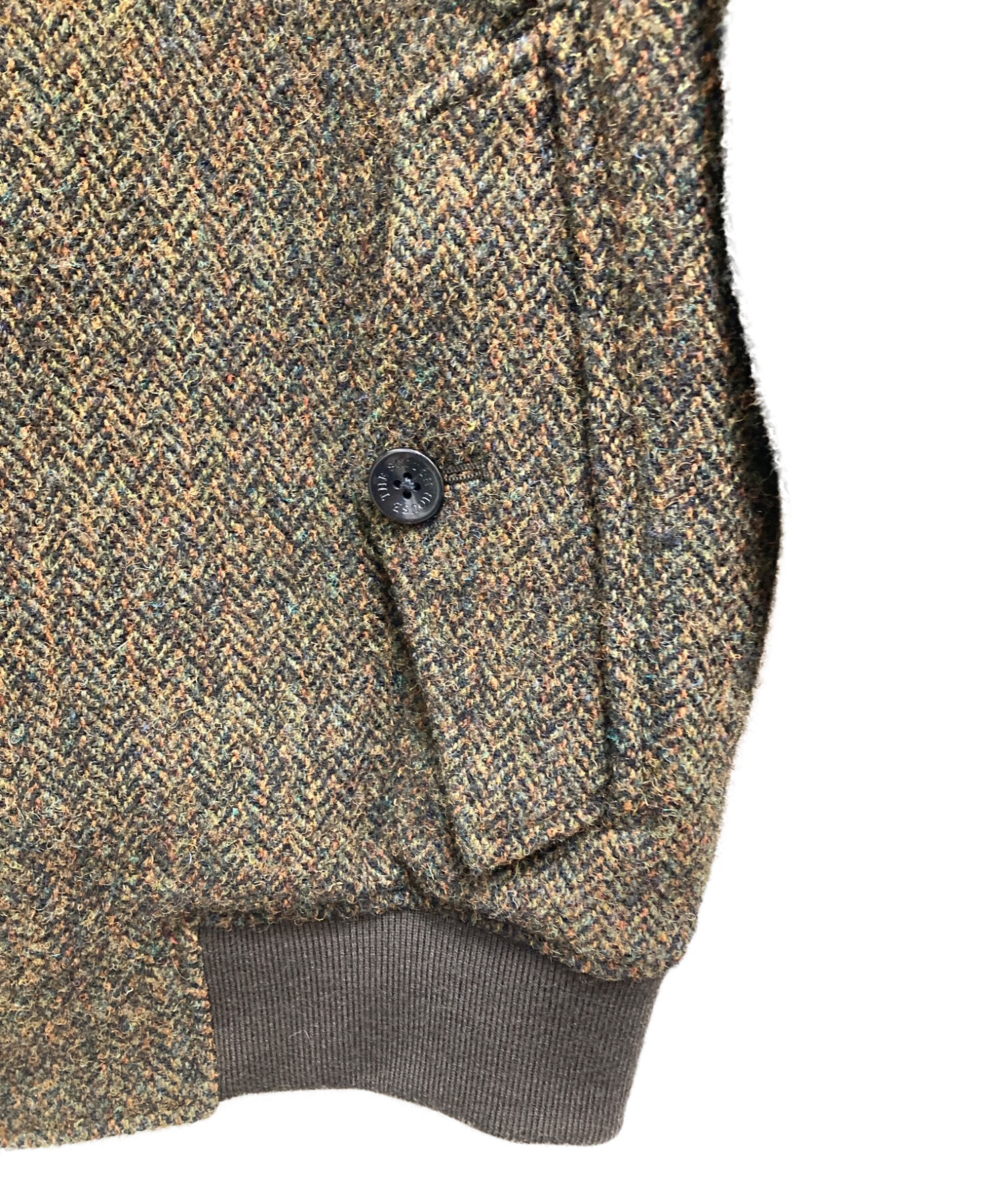 THE SCOTCH HOUSE (ザ スコッチハウス) Harris Tweed (ハリスツイード) G-9 ハリントンジャケット グリーン  サイズ:L