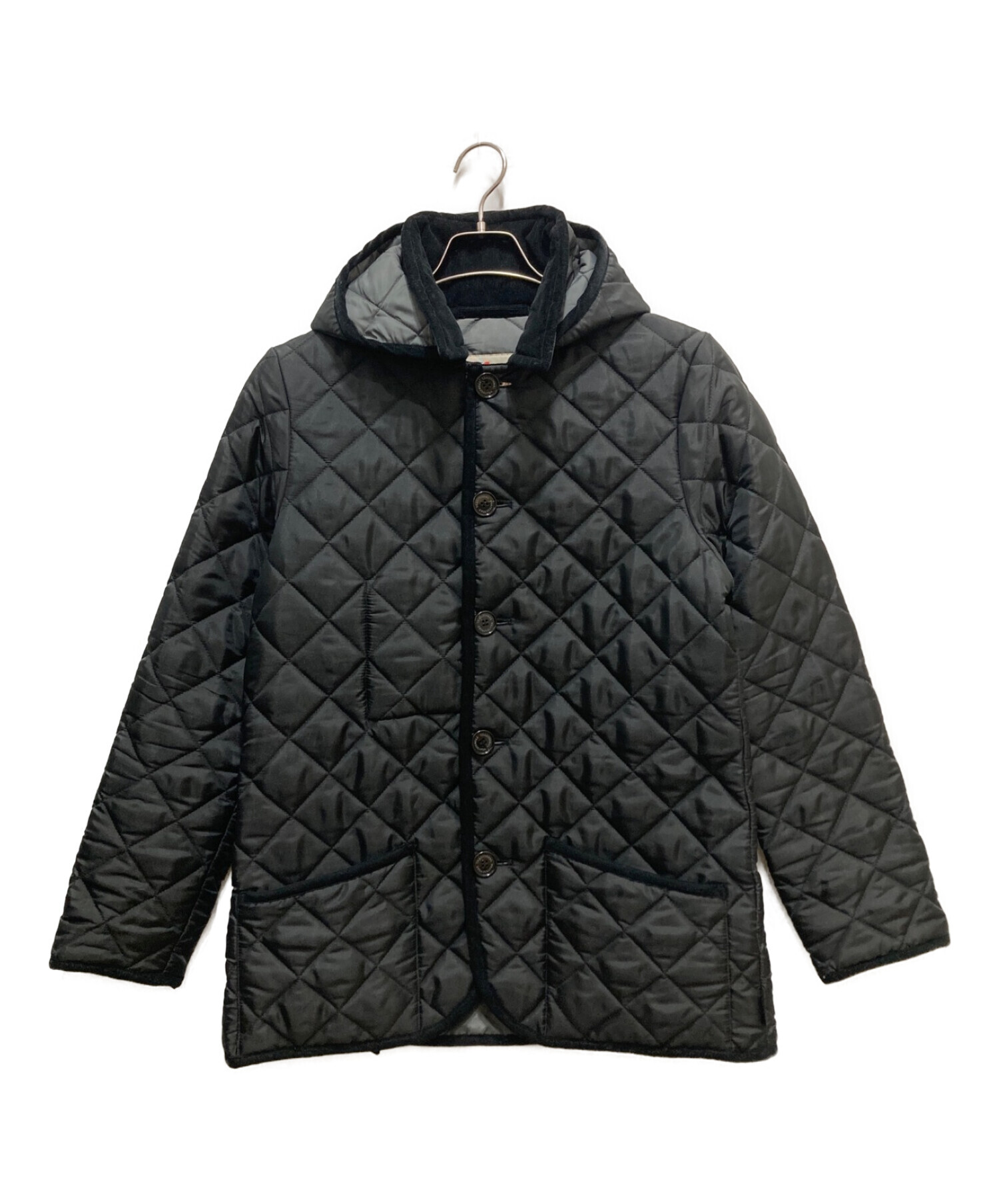 Traditional Weatherwear (トラディショナルウェザーウェア) フーデッドキルティングジャケット ブラック サイズ:M