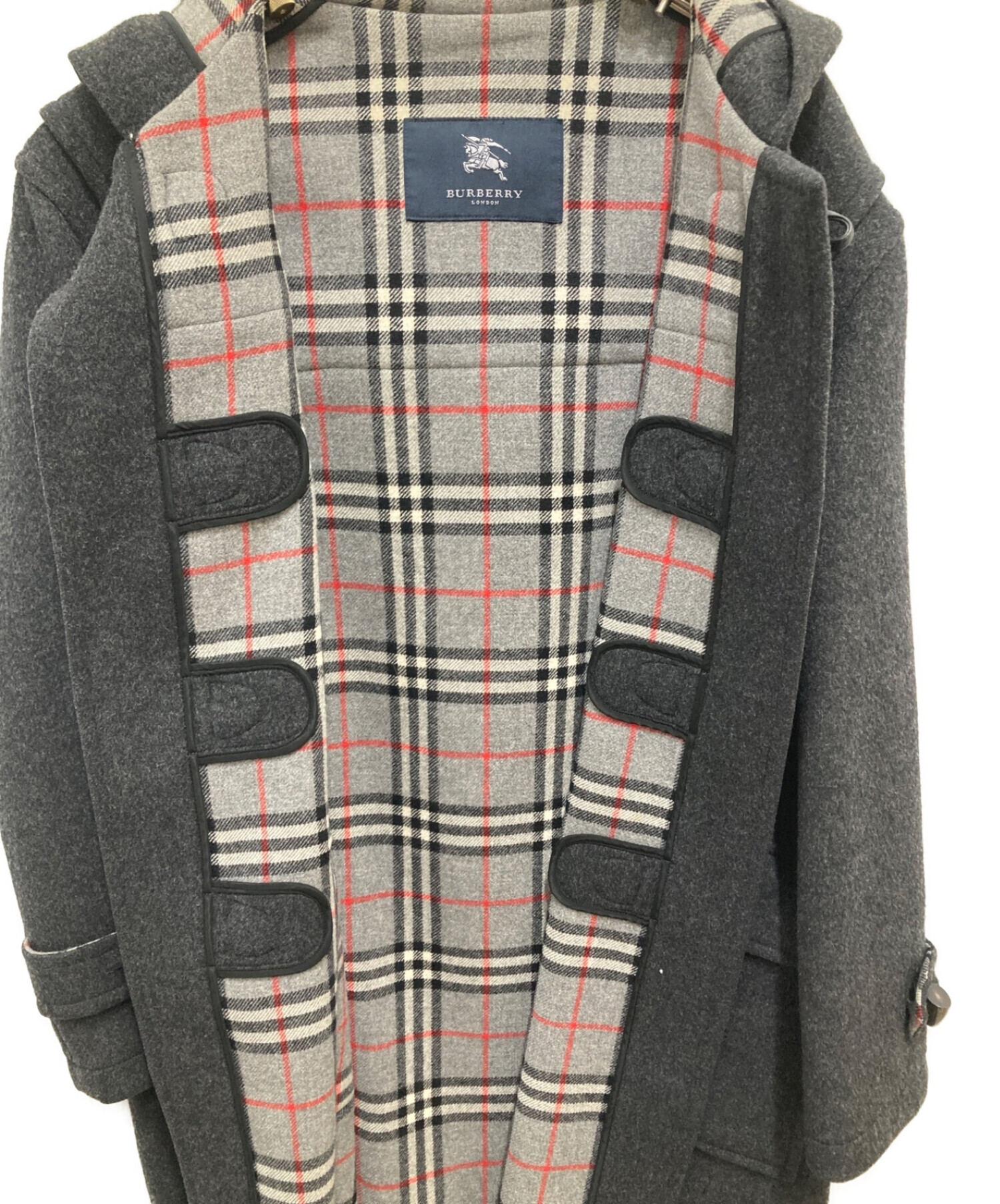 BURBERRY LONDON (バーバリー ロンドン) カシミヤ混ロングダッフルコート グレー サイズ:S