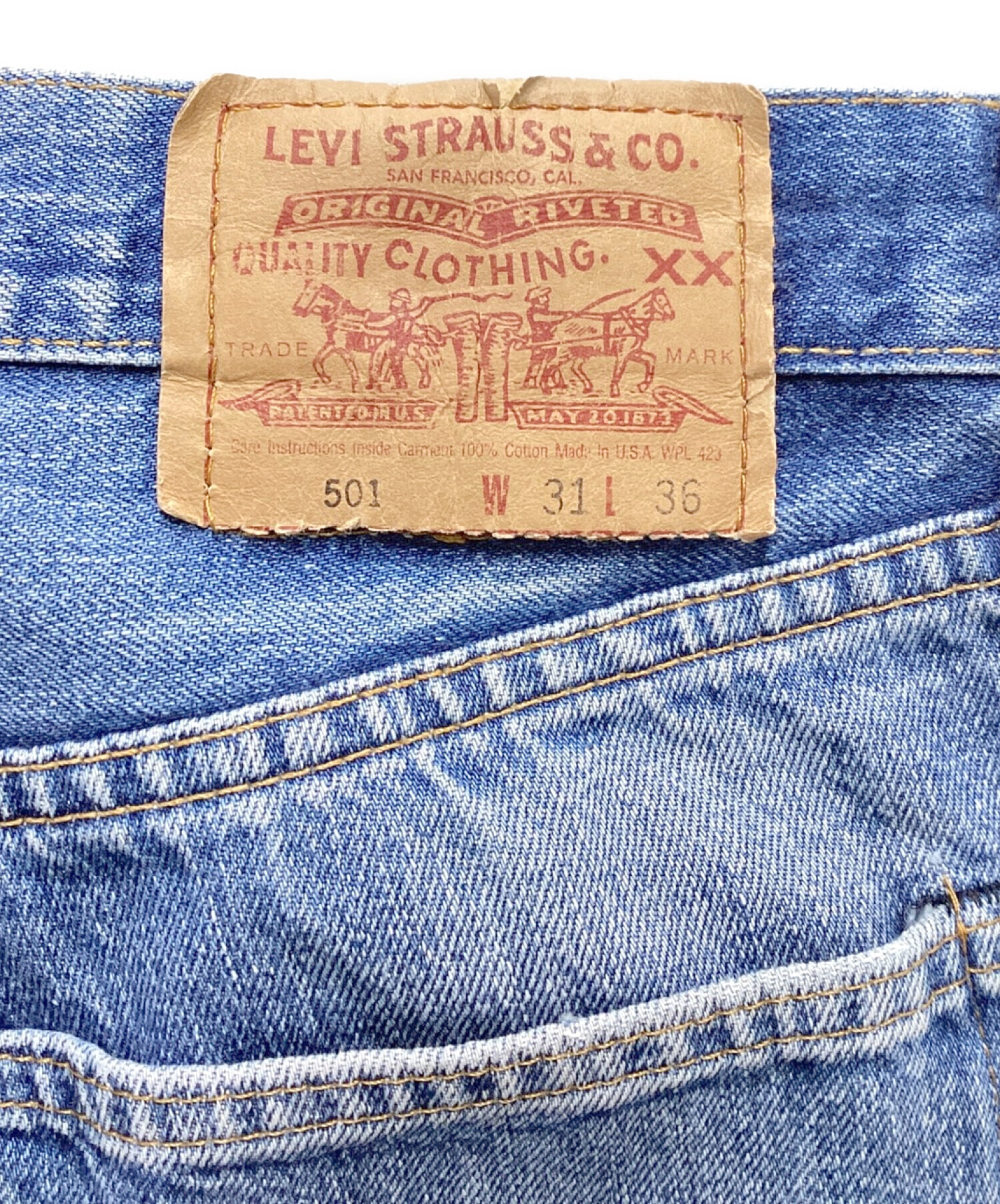 LEVI'S (リーバイス) デニムパンツ インディゴ サイズ:W31×L36