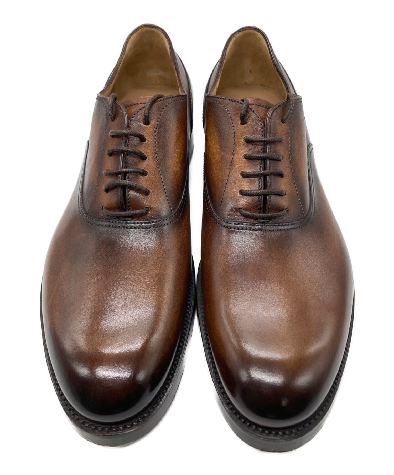 素材レザーベルルッティ　革靴　ビジネスシューズ　size8 ブラウン