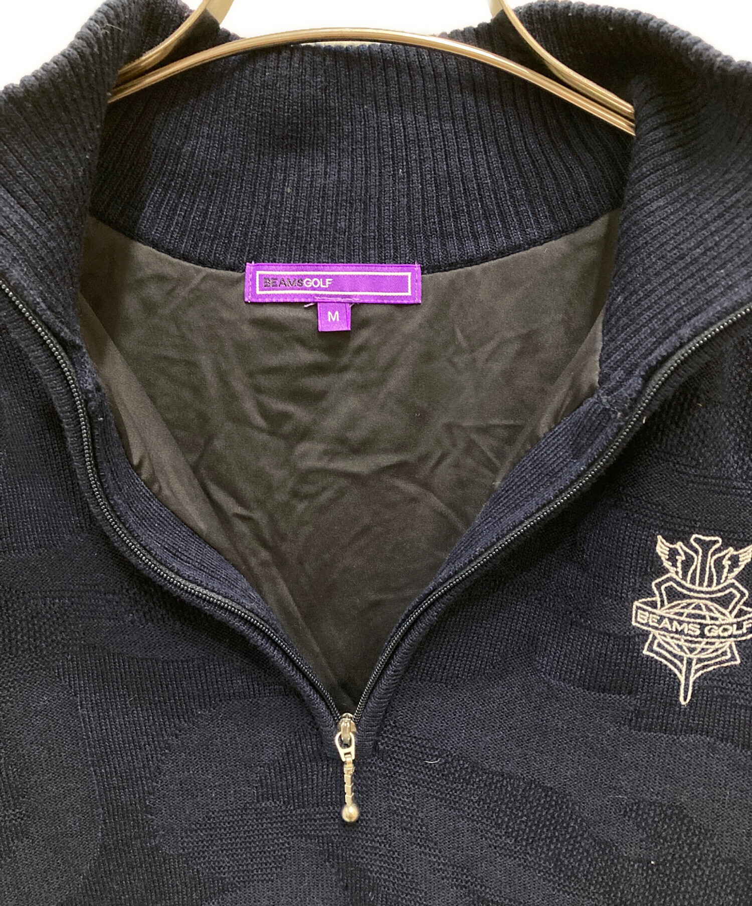 中古・古着通販】BEAMS GOLF PURPLE LABEL (ビームス ゴルフ パープル レーベル) ハーフジップニットプルオーバー ネイビー  サイズ:M｜ブランド・古着通販 トレファク公式【TREFAC FASHION】スマホサイト