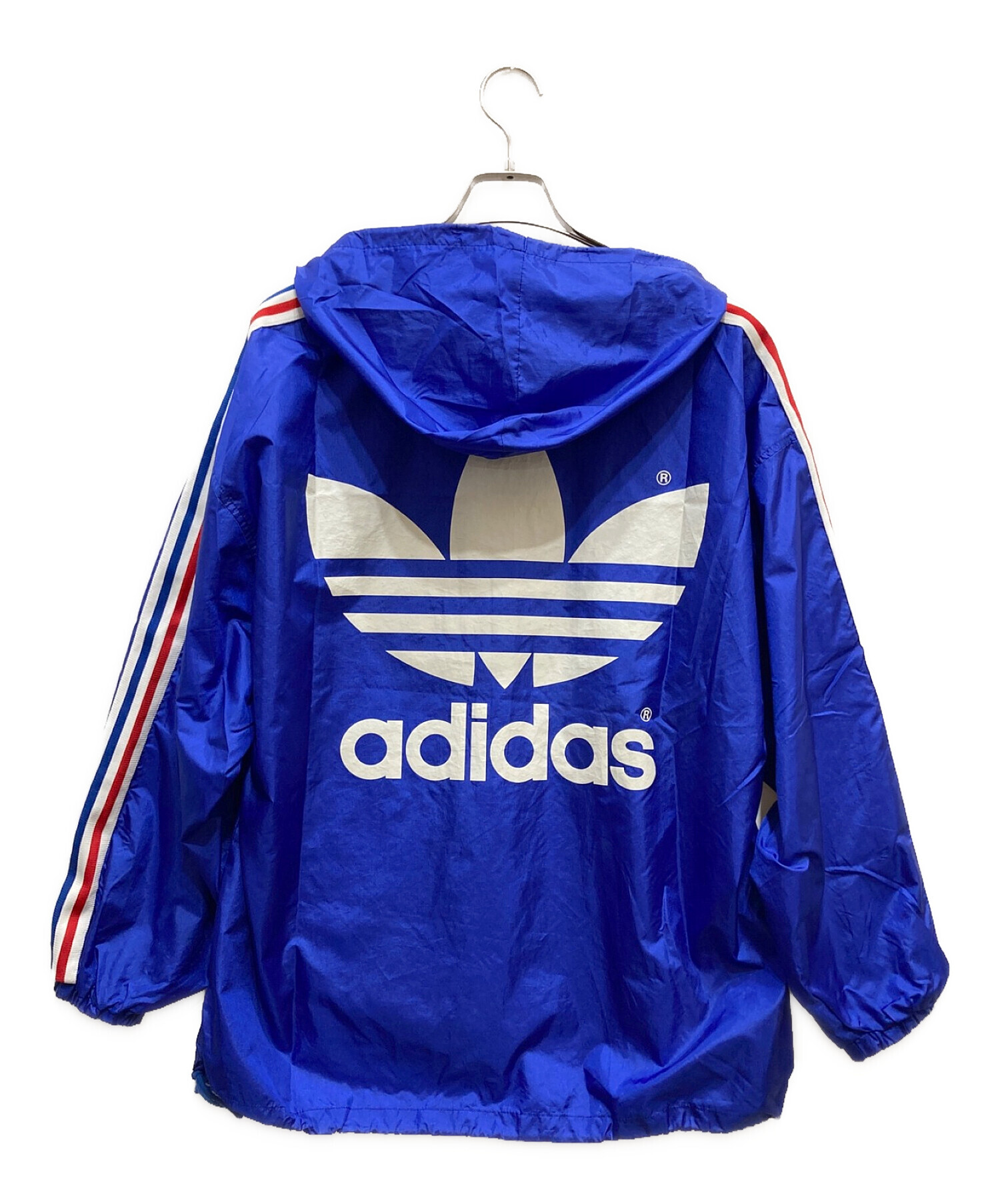 中古・古着通販】adidas (アディダス) プルオーバーパーカー ブルー サイズ:M-L｜ブランド・古着通販 トレファク公式【TREFAC  FASHION】スマホサイト