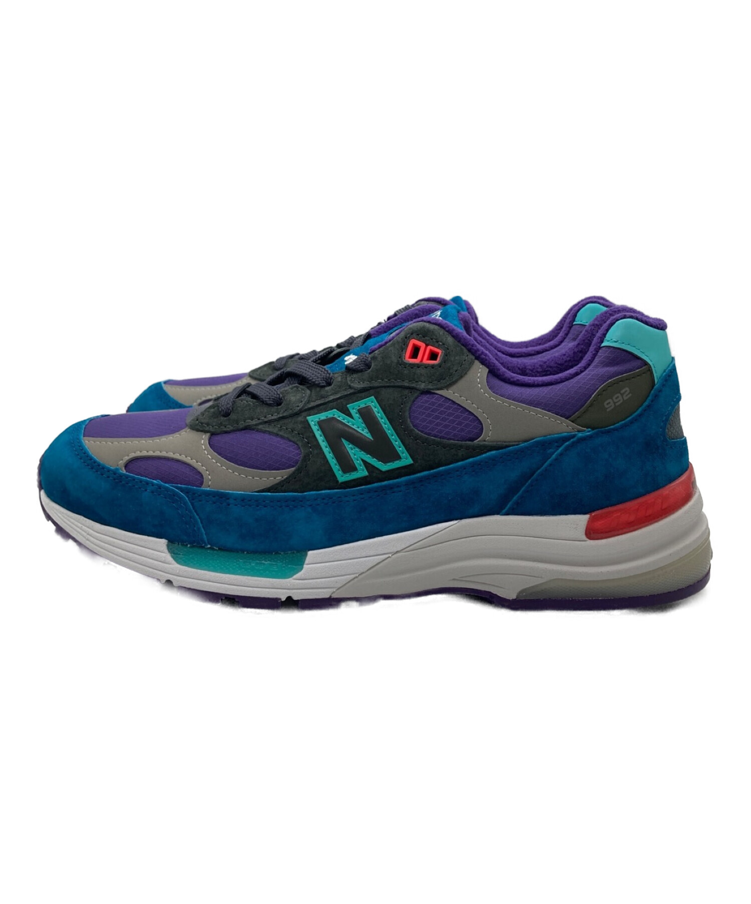 NEW BALANCE (ニューバランス) ローカットスニーカー 992 パープル×ブルー サイズ:28ｃｍ