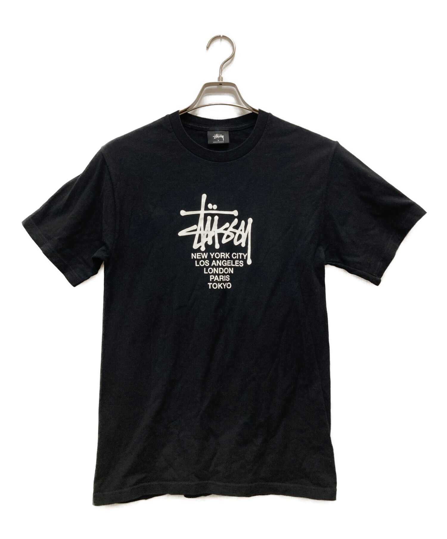 【直売激安】STUSSY ステューシー Tシャツ 黒 ロゴプリント トップス