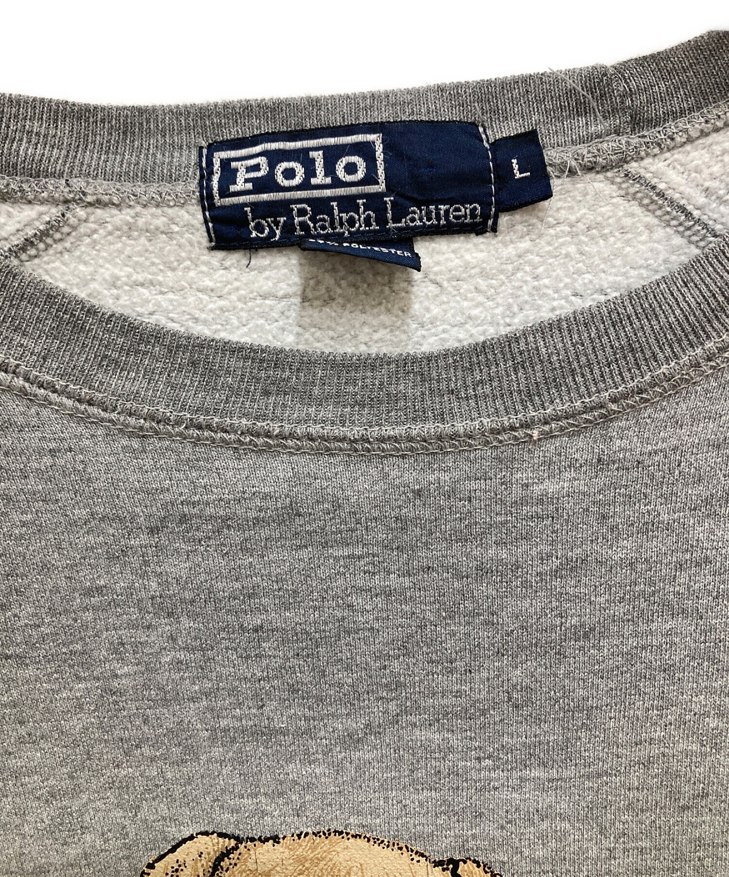 中古・古着通販】POLO RALPH LAUREN (ポロ・ラルフローレン) ポロベアプリントヴィンテージスウェット グレー  サイズ:L｜ブランド・古着通販 トレファク公式【TREFAC FASHION】スマホサイト