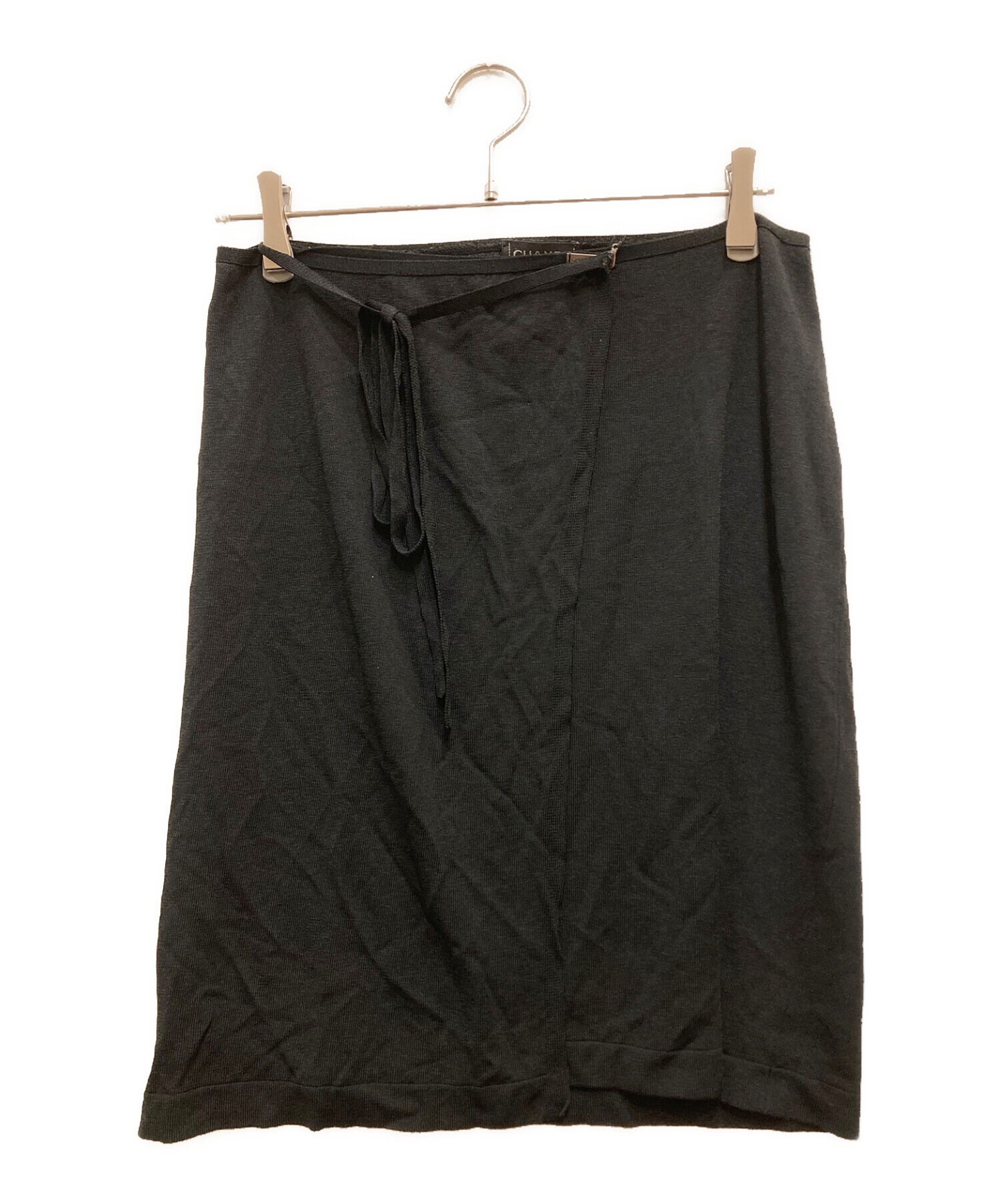 CHANEL (シャネル) ラップスカート ブラック サイズ:38