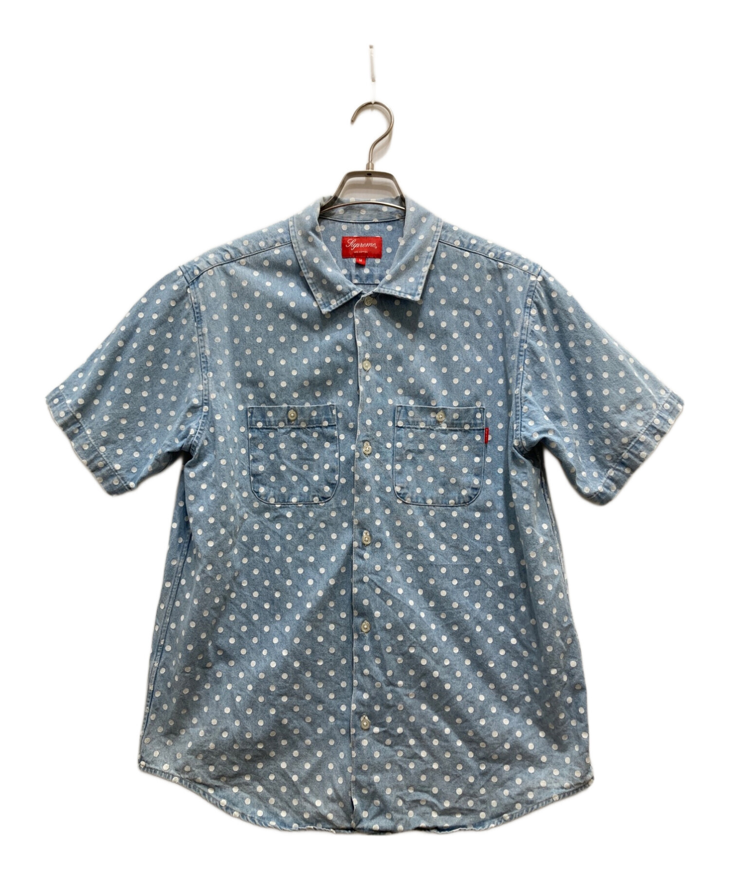 SUPREME (シュプリーム) 18SS Polka Dot Denim Shirt/ポルカドットデニムシャツ スカイブルー サイズ:M