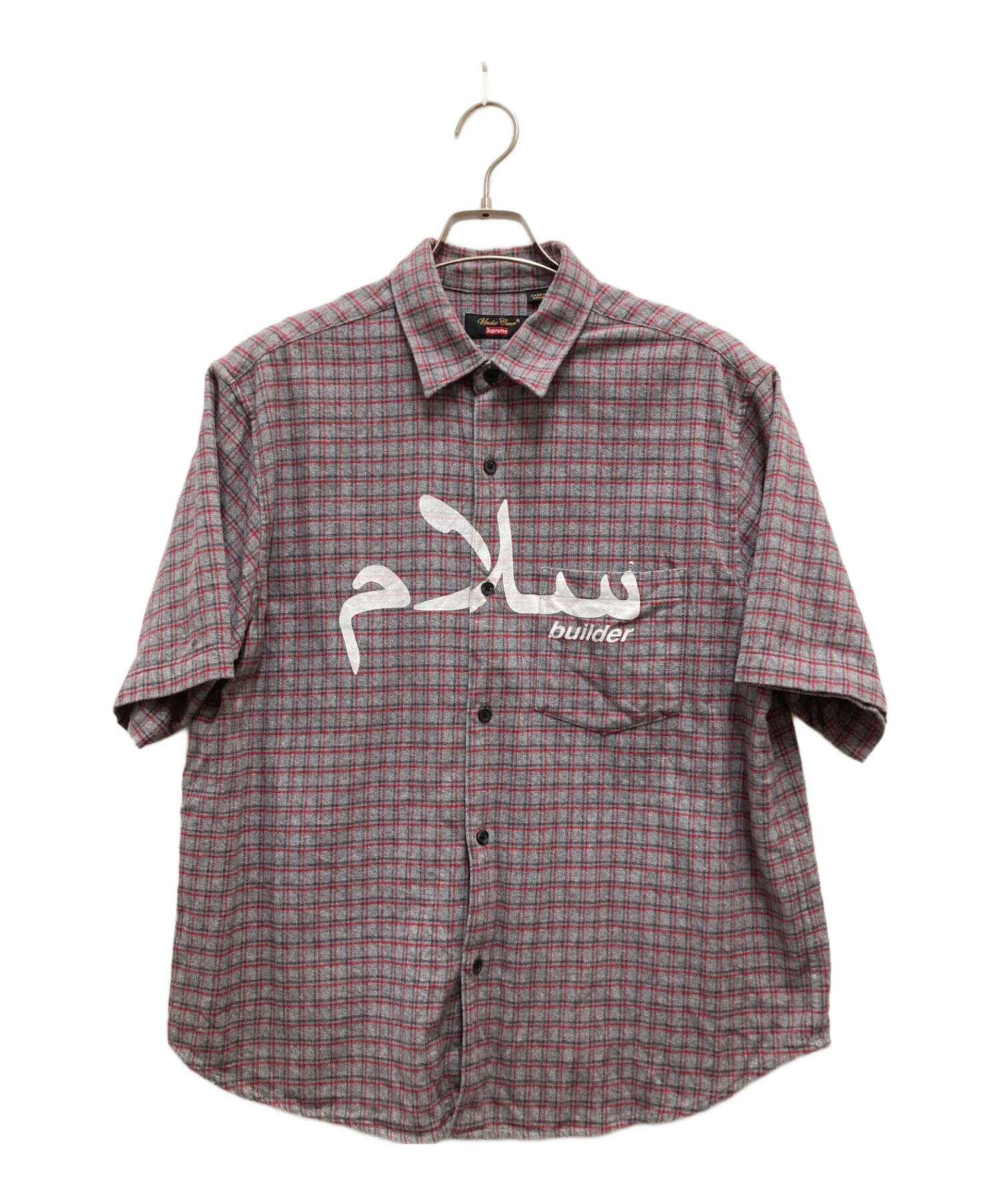 SUPREME (シュプリーム) UNDERCOVER (アンダーカバー) S/S Flannel Shirt/フランネルシャツ グレー サイズ:Ｓ