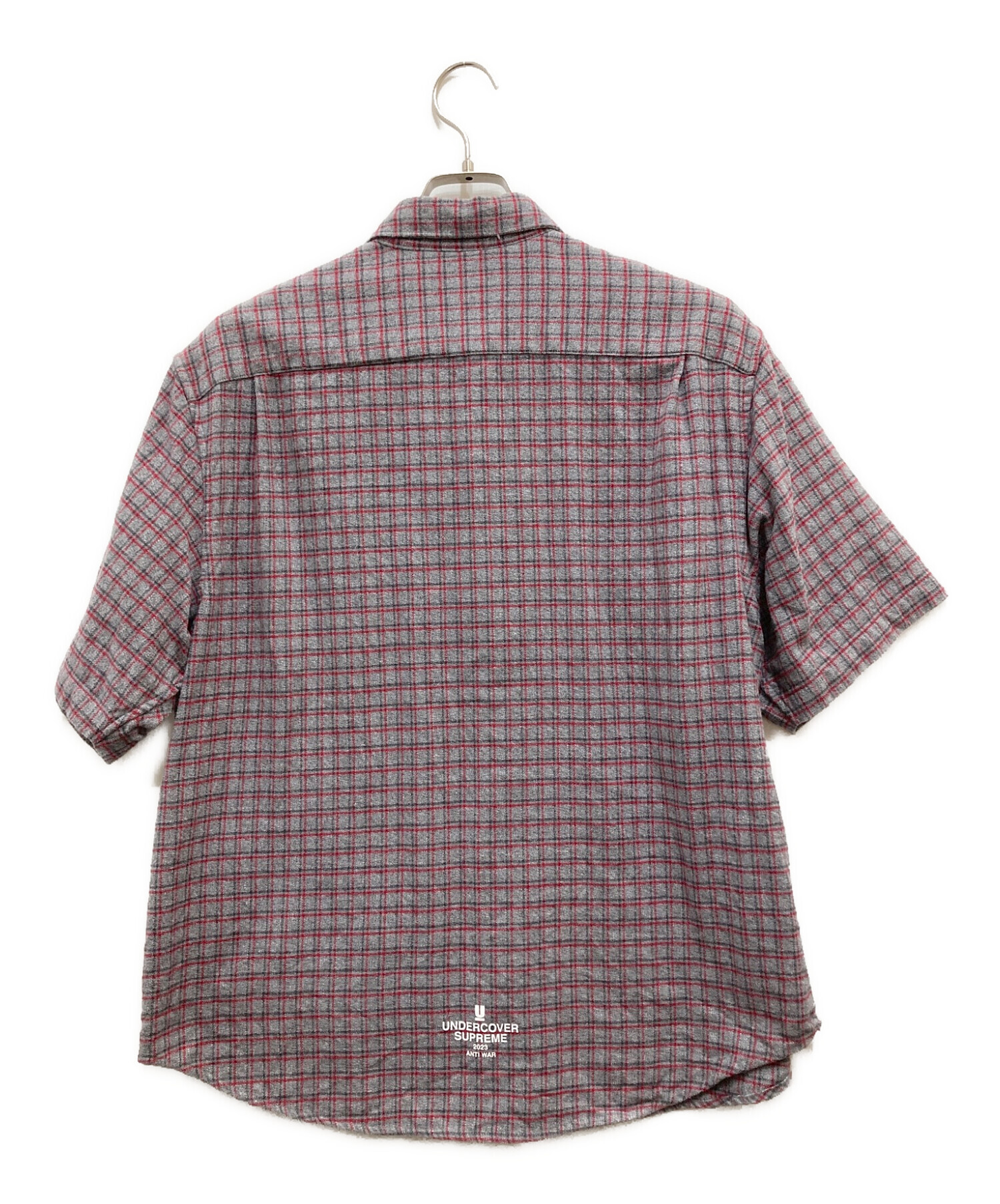 SUPREME (シュプリーム) UNDERCOVER (アンダーカバー) S/S Flannel Shirt/フランネルシャツ グレー サイズ:Ｓ