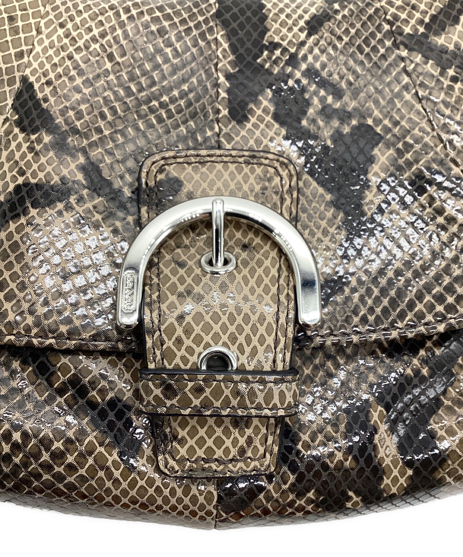 COACH (コーチ) パイソン柄ショルダーバッグ