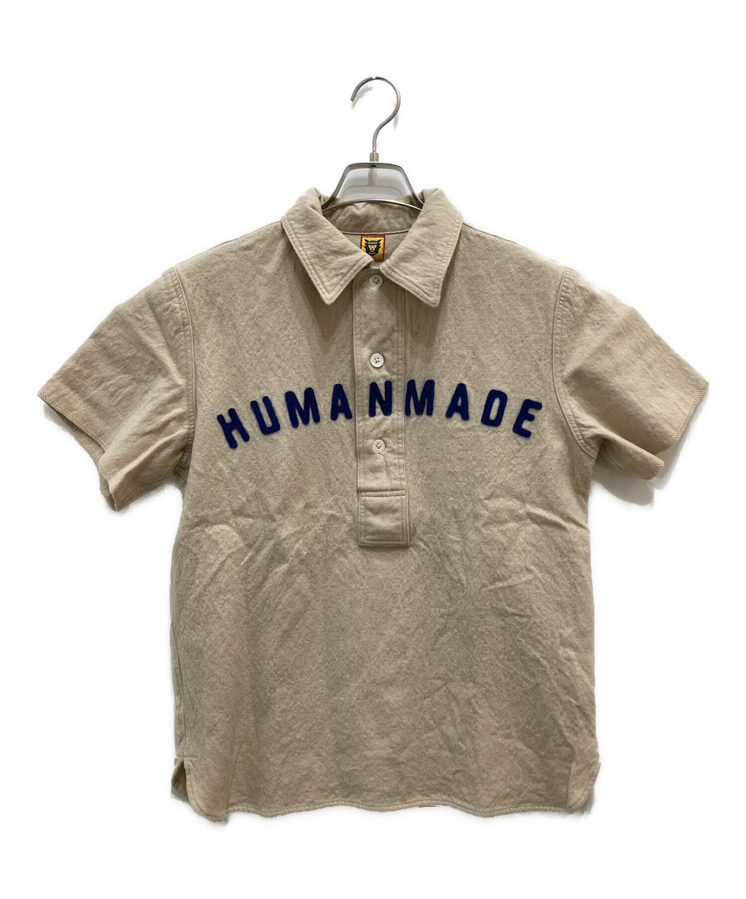 HUMAN MADE (ヒューマンメイド) ウールポロシャツ ベージュ サイズ:M