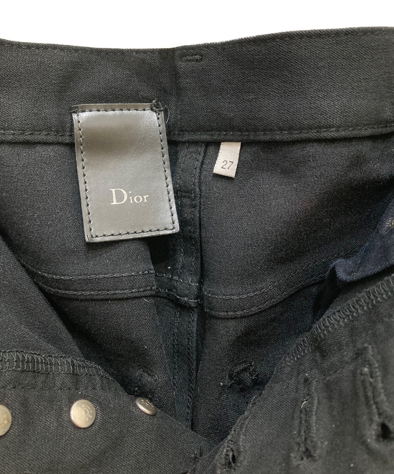 中古・古着通販】DIOR HOMME (ディオール オム) ストレッチスキニーデニムパンツ ブラック サイズ:27｜ブランド・古着通販  トレファク公式【TREFAC FASHION】スマホサイト