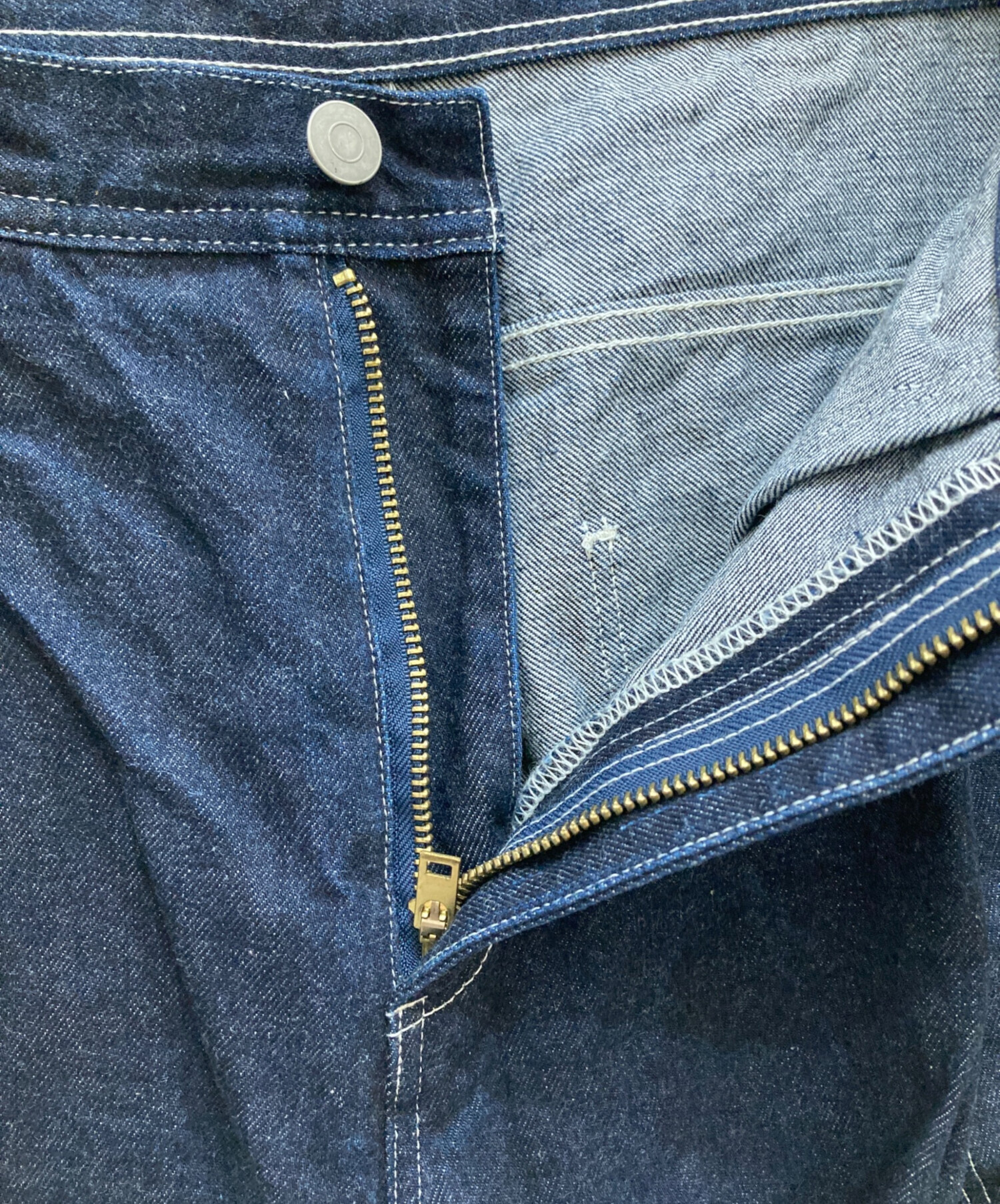 Text(MARKAWARE) (テクスト（マーカウェア）) WIDE PLEATED BAKER DENIM  PANTS/ワイドプリーツベイカーデニムパンツ サイズ:M