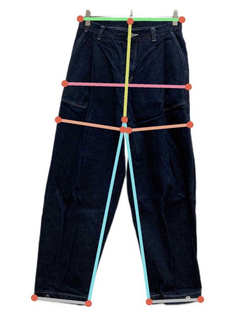 中古・古着通販】Text(MARKAWARE) (テクスト（マーカウェア）) WIDE PLEATED BAKER DENIM PANTS/ ワイドプリーツベイカーデニムパンツ サイズ:M｜ブランド・古着通販 トレファク公式【TREFAC FASHION】スマホサイト