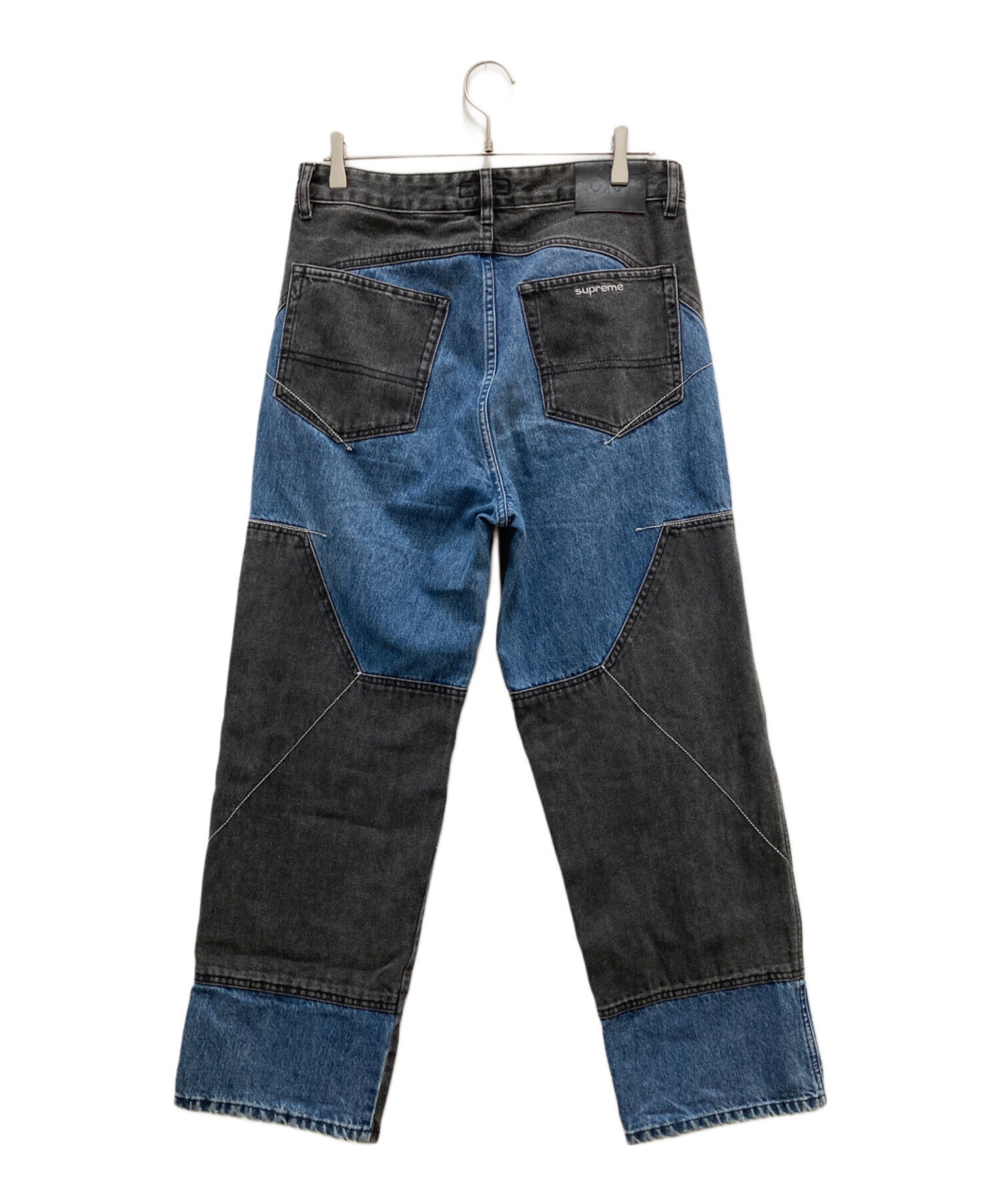 中古・古着通販】Supreme (シュプリーム) 2-Tone Paneled Jean ブラック×インディゴ サイズ:76cm  (W30)｜ブランド・古着通販 トレファク公式【TREFAC FASHION】スマホサイト