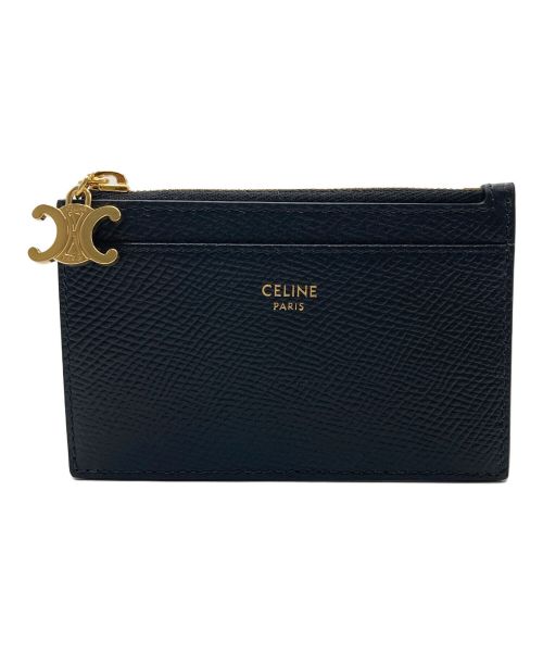 【中古・古着通販】CELINE (セリーヌ) トリオンフチャームジップ付きカードホルダー ブラック｜ブランド・古着通販 トレファク公式【TREFAC  FASHION】スマホサイト