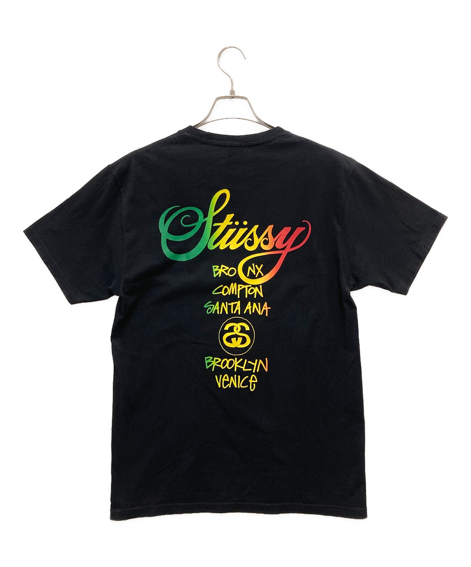 中古・古着通販】stussy (ステューシー) world Tour Tシャツ/ワールドツアーティーシャツ ブラック×レインボー  サイズ:M｜ブランド・古着通販 トレファク公式【TREFAC FASHION】スマホサイト