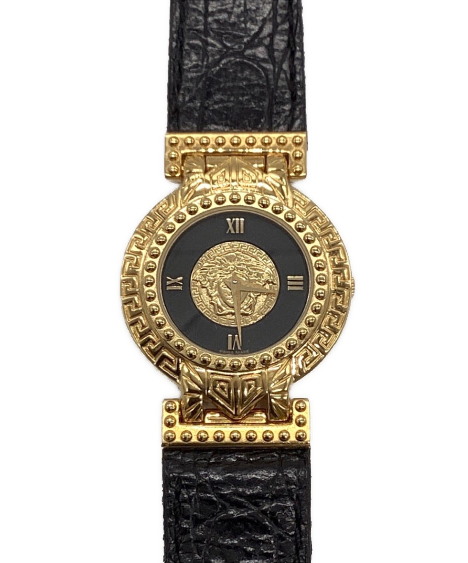 中古・古着通販】GIANNI VERSACE (ジャンニヴェルサーチ) メデューサコインウォッチ ブラック｜ブランド・古着通販  トレファク公式【TREFAC FASHION】スマホサイト